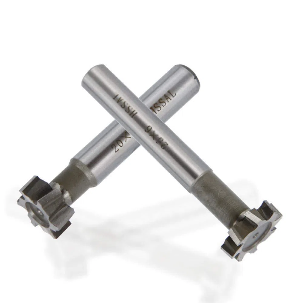 Fresa de ranura en T 10 12 14 16 20 25 30 32mm Broca de enrutador de acero de alta velocidad para herramienta de fresado de metal de dureza-32x10x16x90