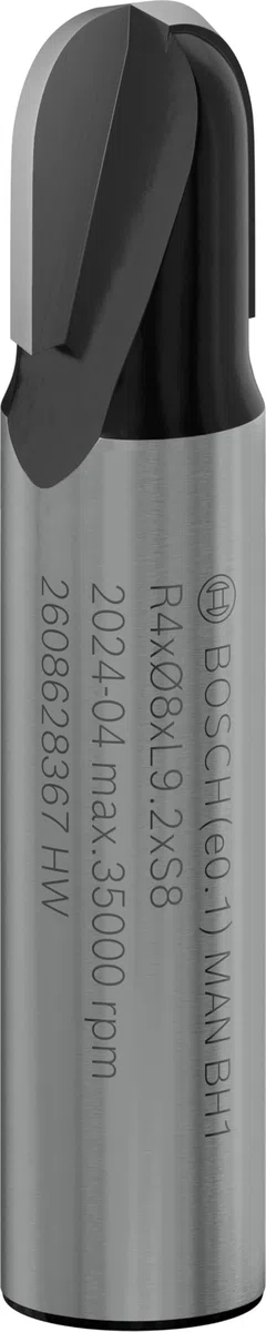 Bosch Professional 2 608 628 367 - Fresas para medias cañas - 8 mm, R1 4 mm, D 8 mm, L 9,2 mm, G 40 mm (pack de 1)