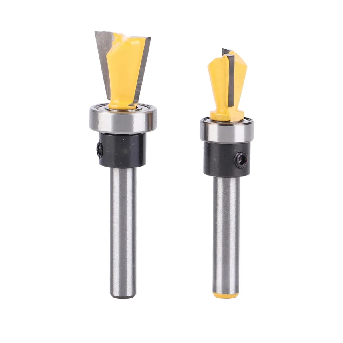 2 Piezas Broca De Enrutador De Cola De Milano, Vástago De 1/4 Pulg Broca De Cola De Milano Con Rodamientos, Carburo Dovetail Junta Broca De Enrutador Cortador Para Trabajo De Madera