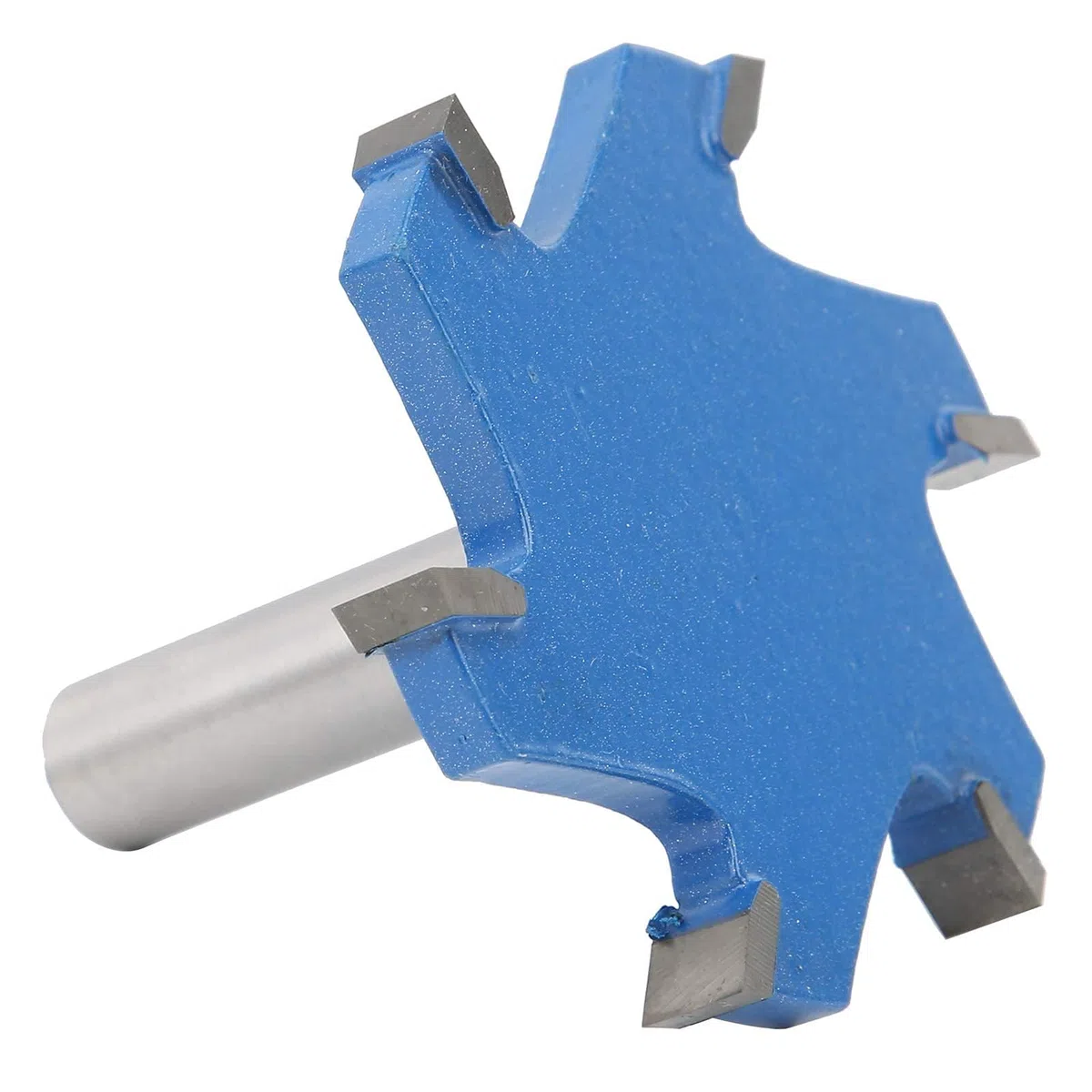Fresa CNC para Superficies de Spoilboard 6 Dientes Fresa en Forma de T 12 mm de Vástago Fresa para Carpintería Madera 65 x 10 mm