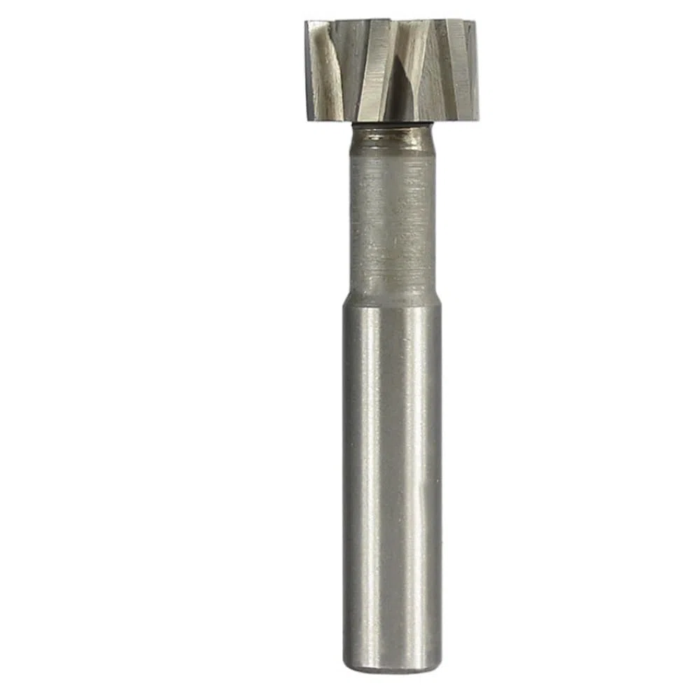 Fresa para ranuras en T, Fresa de acero alta velocidad con ranura en T HSS, cortador 8-20 mm for fresado máquina CNC(14x4x8x65mm)