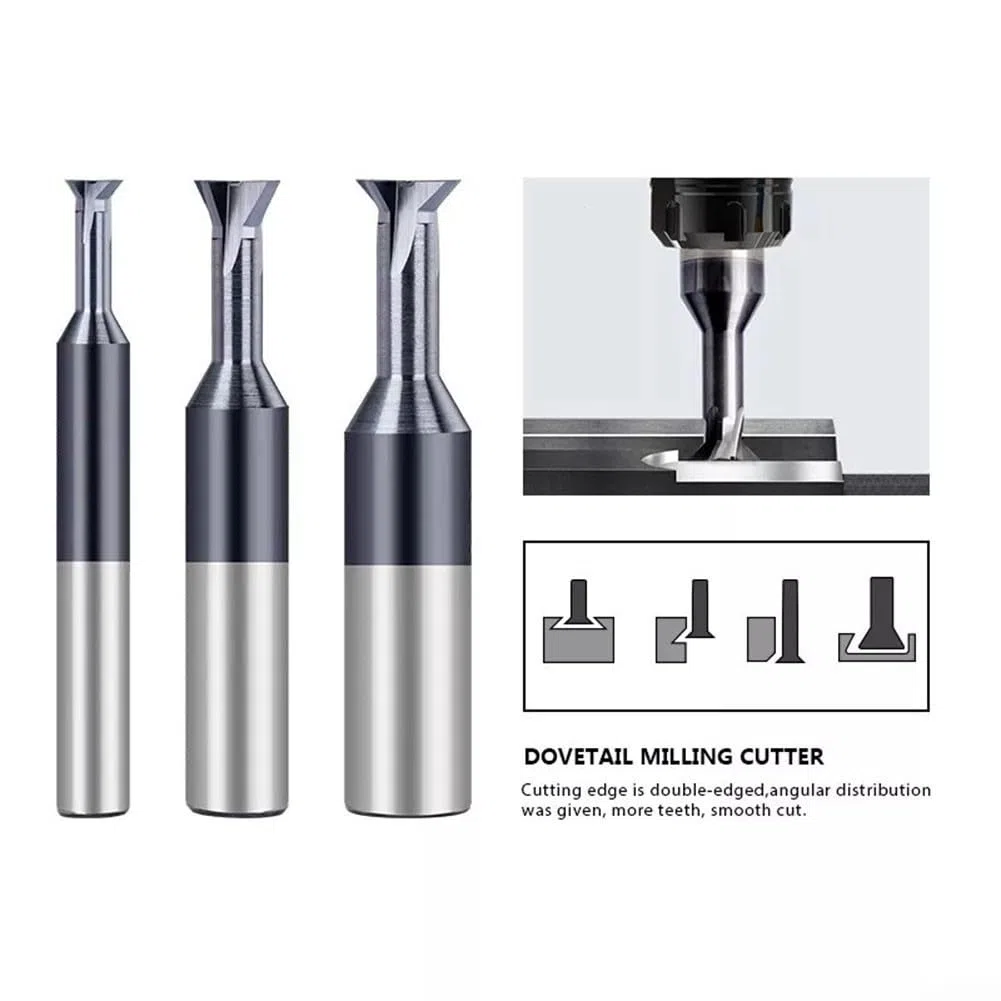 Fresa de cola de milano CNC de alto rendimiento de 6 mm, ángulo de 60 grados