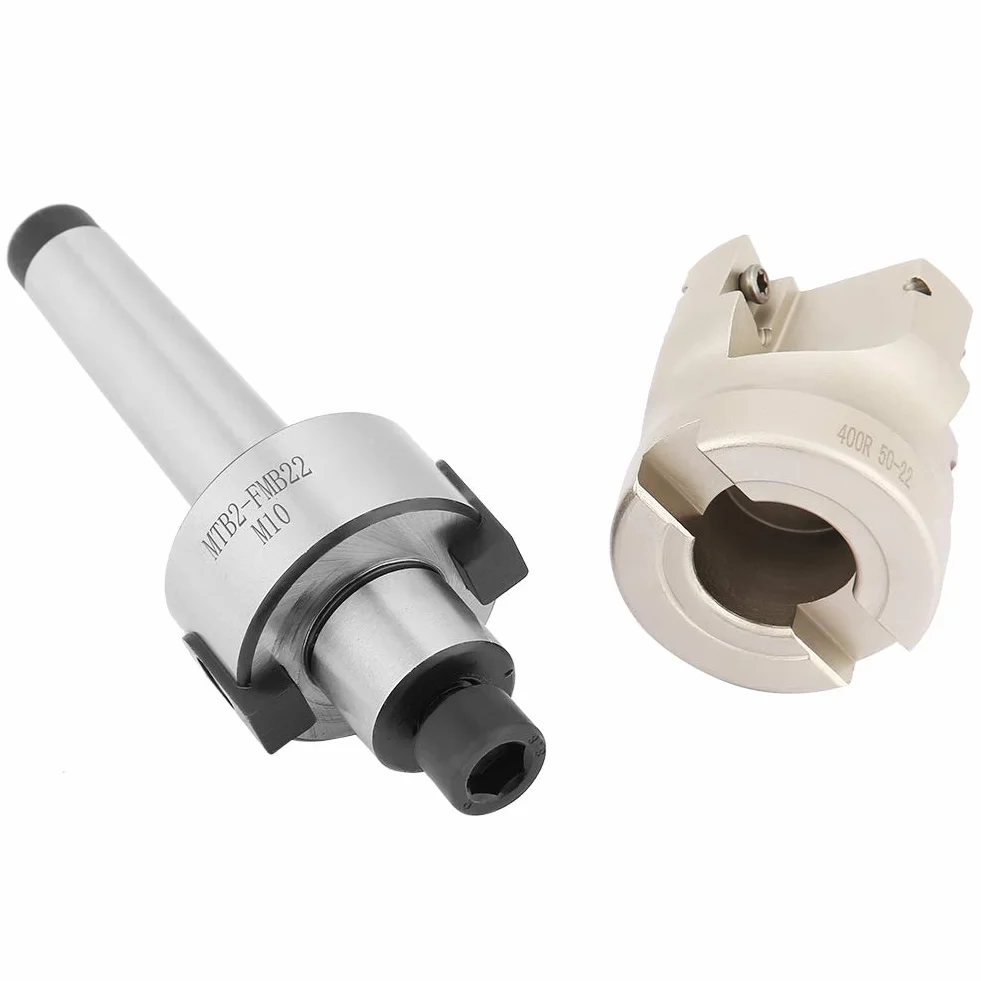 Molino De Planear Mt2-Fmb22 Soporte De Molino De Planear + Cortador De Fresado De Extremo De Espuma Cnc 400r-50-22 + 10 Piezas De Carburo Apmt1604