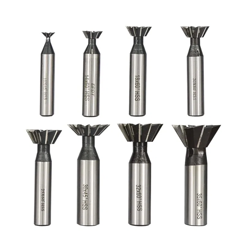 Fresa de cola de milano 45 55 60 grados, fresas de extremo HSS, máquina CNC de acero de alta velocidad, broca de enrutador, herramienta de ranurado de corte de Metal, 1 ud. ( Size : 10x60 Degrees )