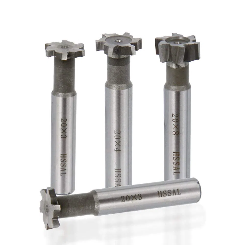 Fresa de ranura en T 10 12 14 16 20 25 30 32mm Broca de enrutador de acero de alta velocidad para herramienta de fresado de metal de dureza-32x10x16x90