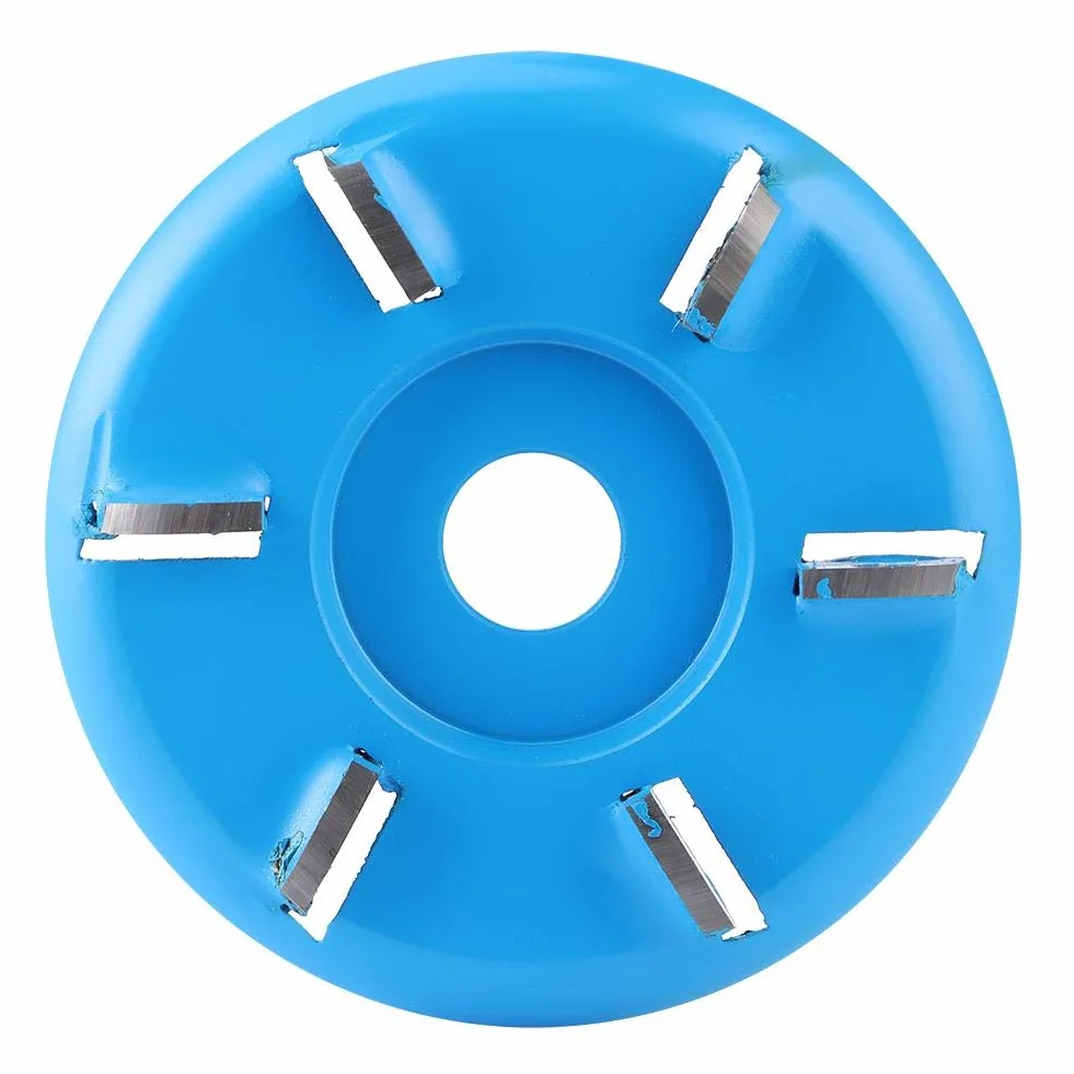 Fdit Seis Dientes Talla de Madera Disco Fresa Fresa Disco carpintería Placa de té Herramienta de Talla Pala de carpintería Pala Talla de Madera Mesa de té