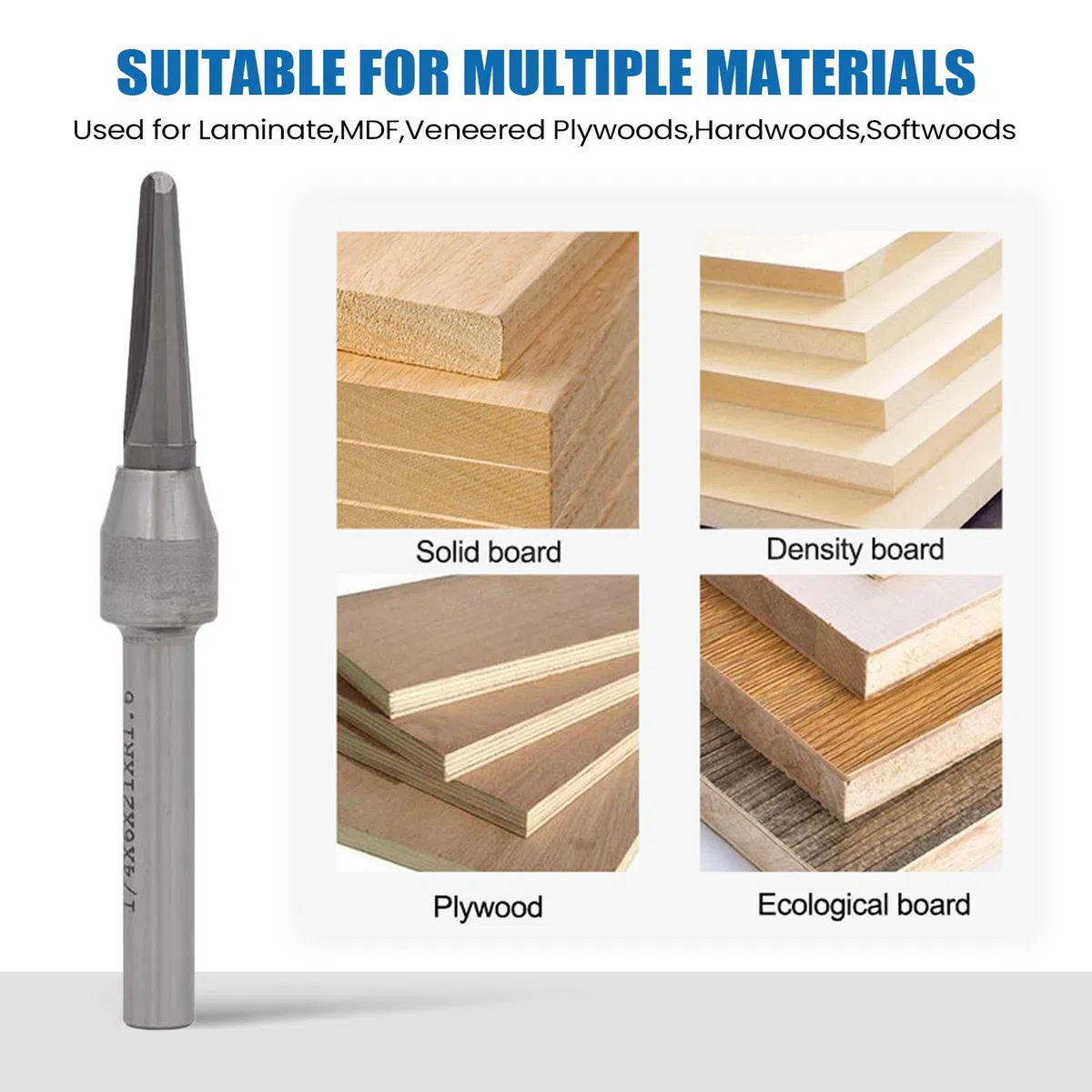 Fresas para Router de Madera,Alta Velocidad 12.7 Mm Y 6.35 Mm Herramientas De Carpintero | Fresas de Corte en V para Desbastar Madera - para Carpinteria Bricolaje Taller Casa Laminados de
