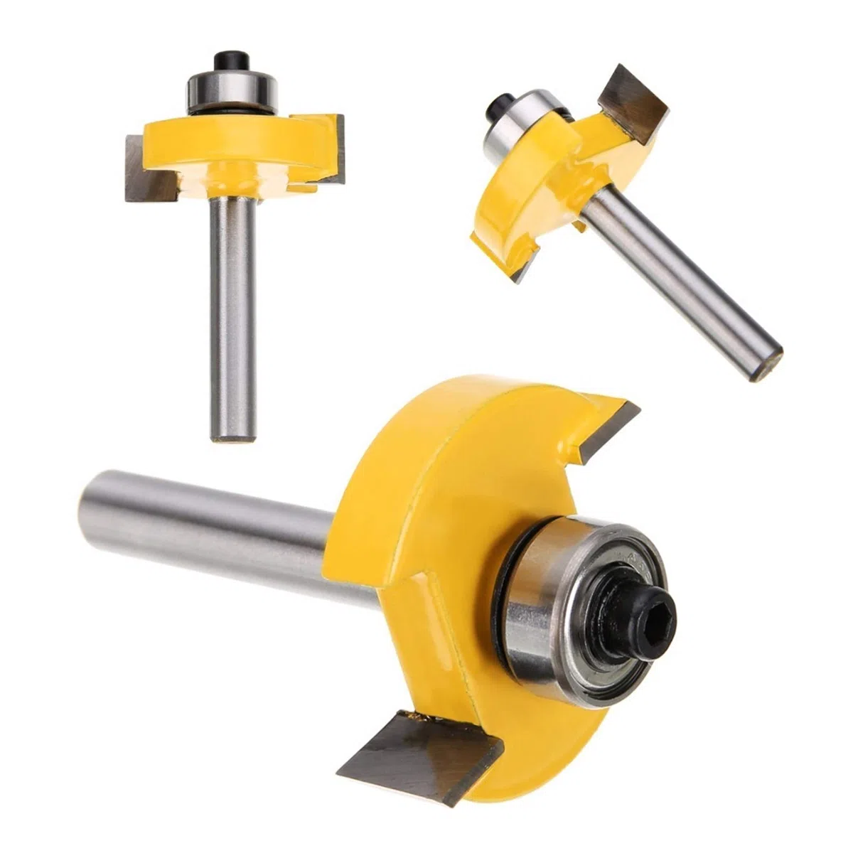 Cortador de fresado de hardware 1 pieza de 1/4 "Shank Fresing Cutter 3/8" T-Slot Ranura Groove Cutter Cutter Head Cortador de molienda de carpintería