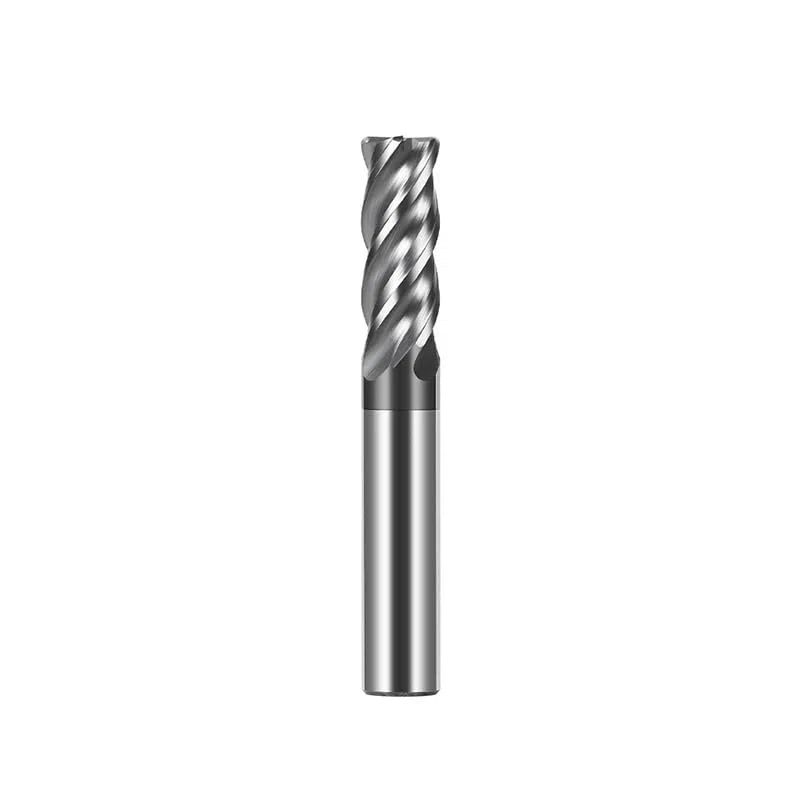 Fresas de metal duro， Fresa de carburo HRC70 A39 for aleación de titanio, 4 ranuras, revestimiento plano, fresa de extremo de acero de tungsteno, 50-150 mm for acero(6.0x45x6x150)