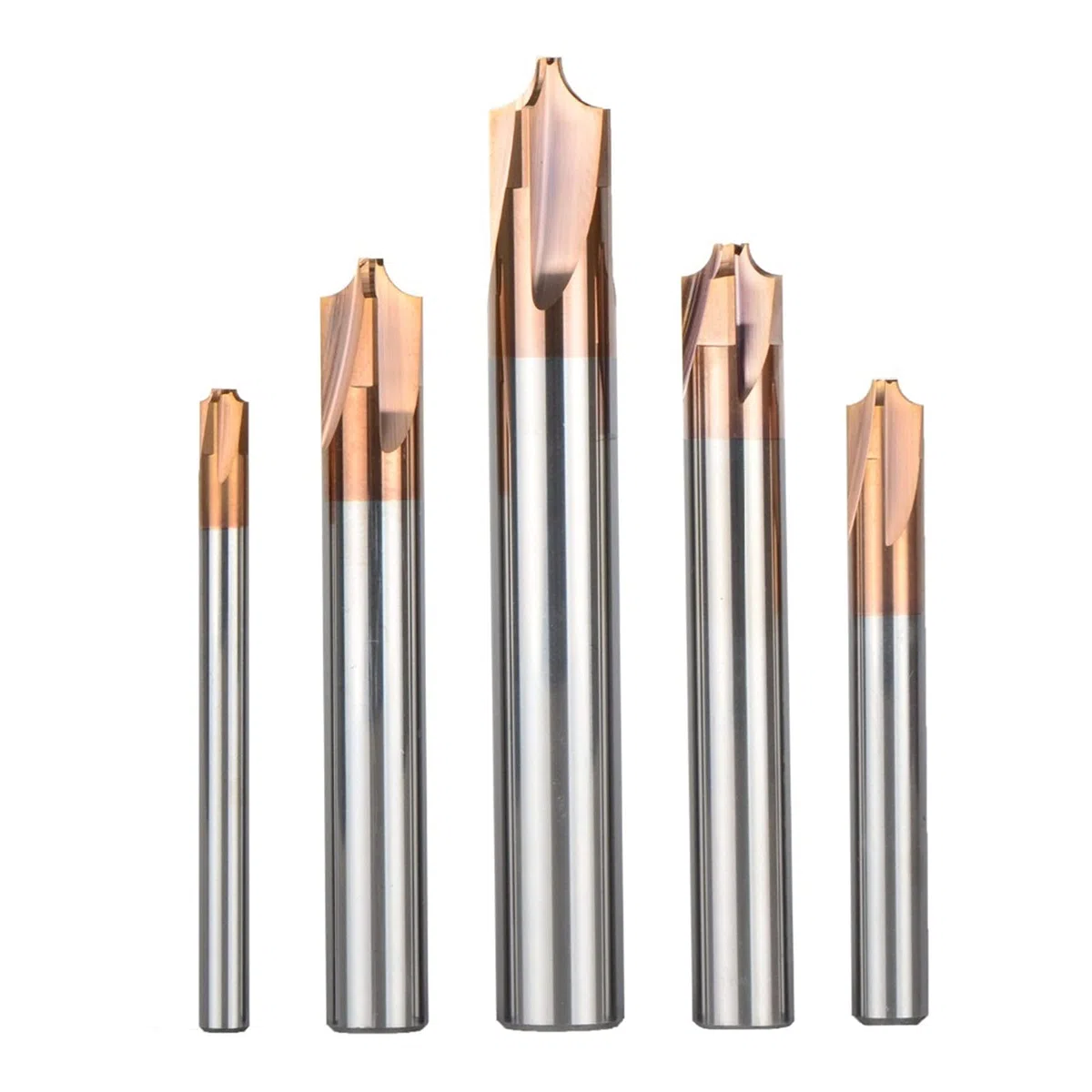 Herramienta de chaflán de carburo macizo Cortador de fresado 4 Flauta R0.5 -R5.0 Chaflán enrutador Bit Corner Rounding herramientas de desbarbado Fresas de mango JIYAMI'EN EL (Size : ICT4F R2.0 H6)