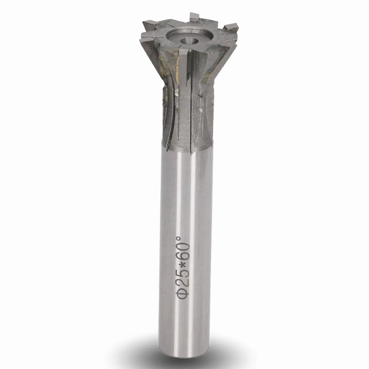 Fresa, 25 mm de diámetro 6 flautas Vástago recto de cola de milano para torno Fresa de procesamiento de metal de carburo cementado