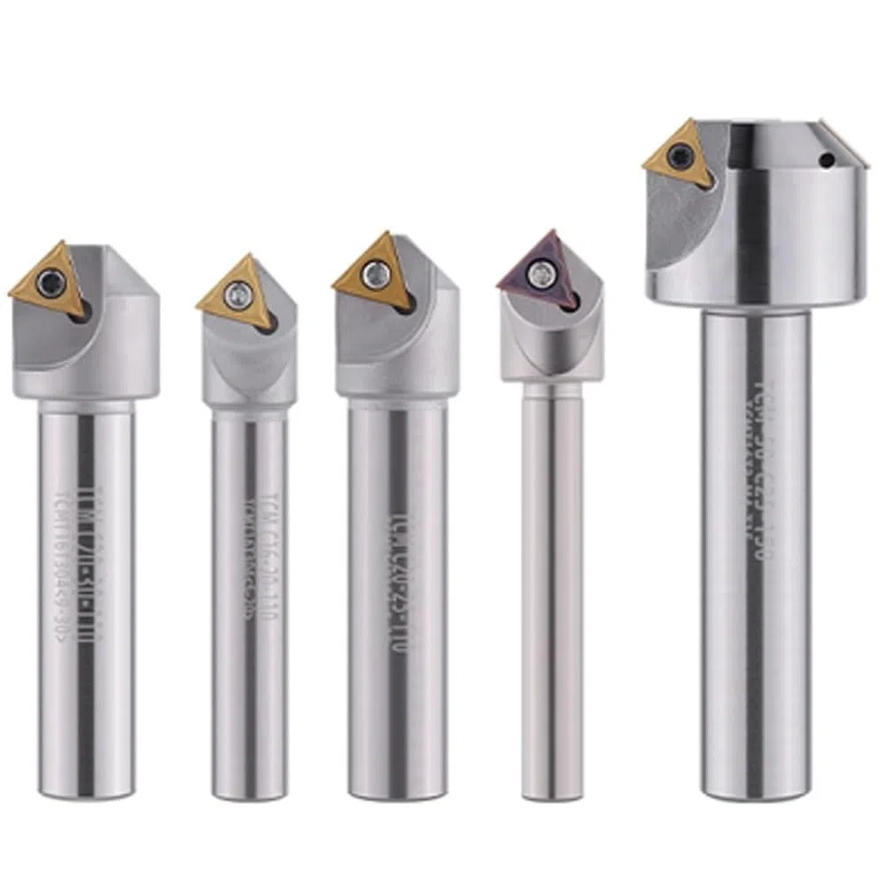 Fresas para chaflanes，Fresas para madera TCM herramienta de chaflán de 45 grados 12 16 20 Mm C20-40-120 torno CNC fresa de acero de tungsteno fresa de extremo de inserción de carburo TCMT(C16 20 110)