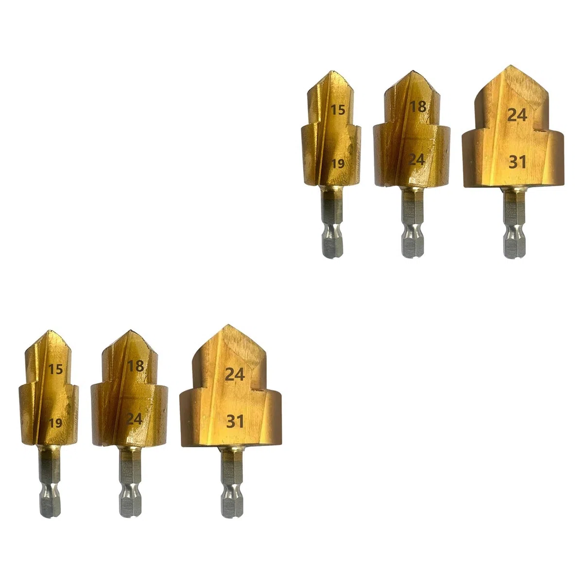 perfk 2x Paquete de 3 Piezas de Taladro Escalonado de Elevación Ppr, Herramientas Prácticas de Plomería para Herramientas Eléctricas, Vástago Hexagonal