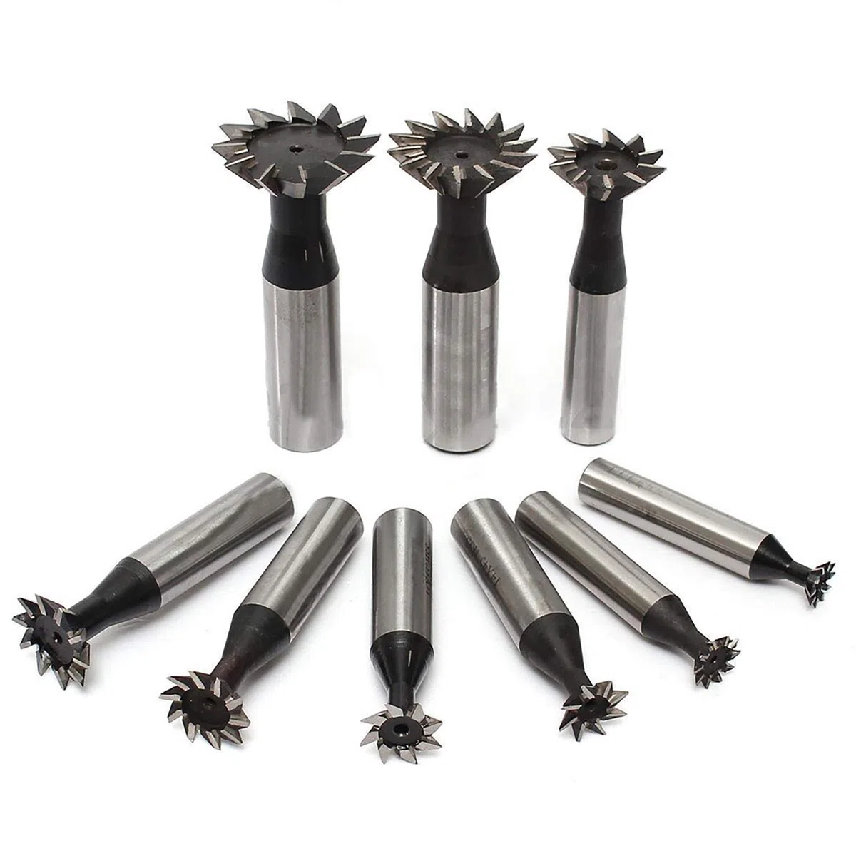 10mm* 60° molino de extremo - cortador de ranura de cola de milano HSS mango recto cortador de ranura de cola de milano fresado CNC Bit