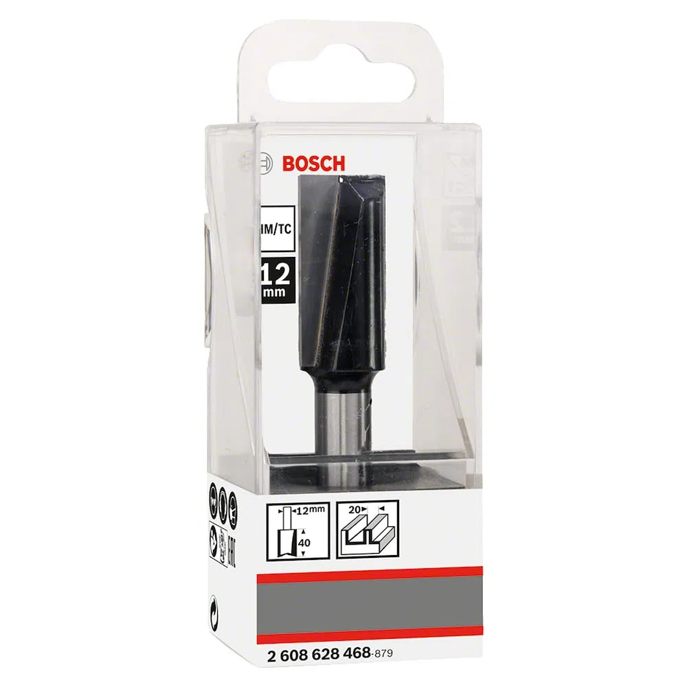 Bosch 2 608 628 468 - Fresas de ranurar - 12 mm, D1 20 mm, L 40 mm, G 81 mm (pack de 1)