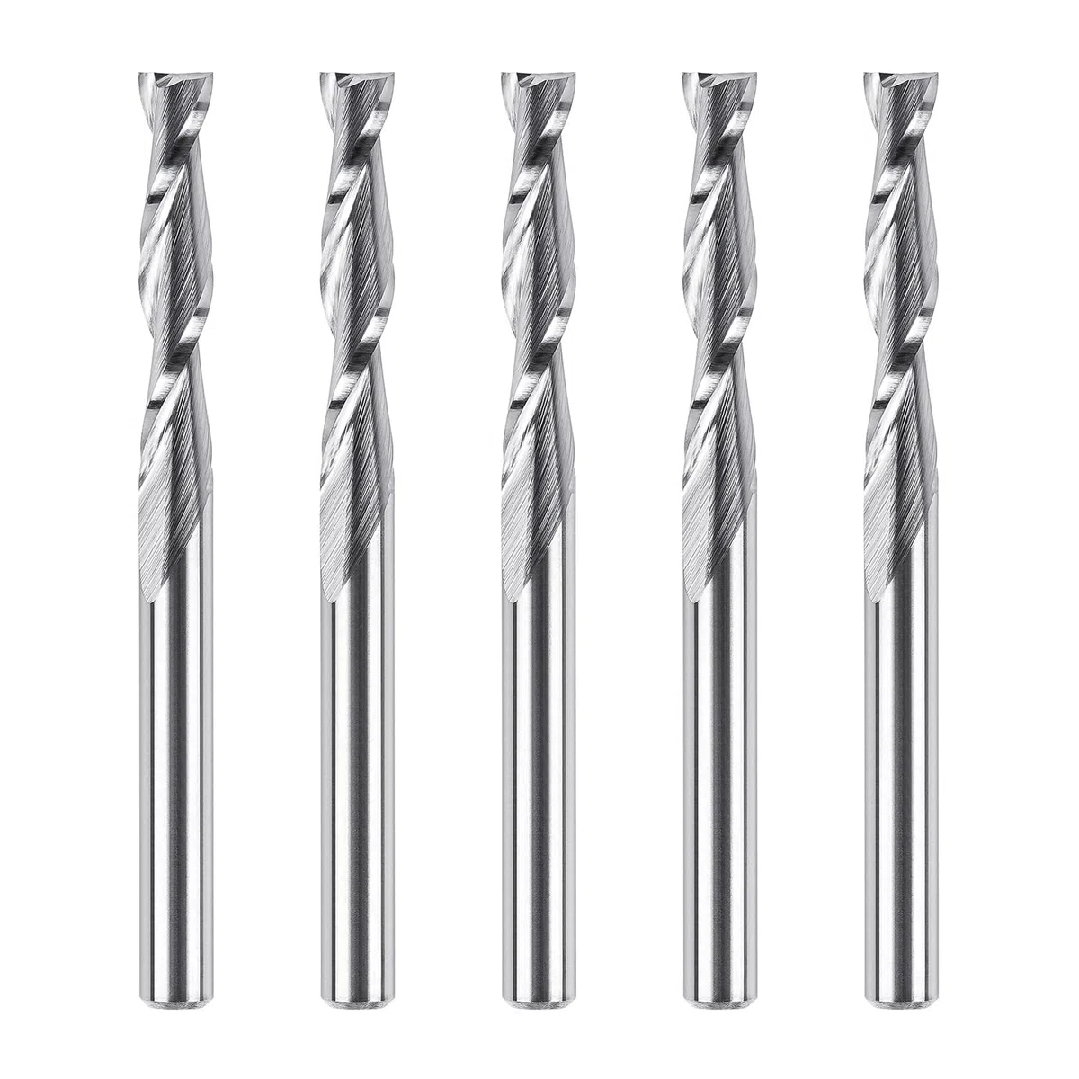 SpeTool 5 fresas en espiral de 4 mm, vástago upcut 22 mm, longitud de corte, fresadora para fresadora superior, 2 flautas, fresadora CNC, fresa de ranura VHM, fresa para madera, fresa de ranura en