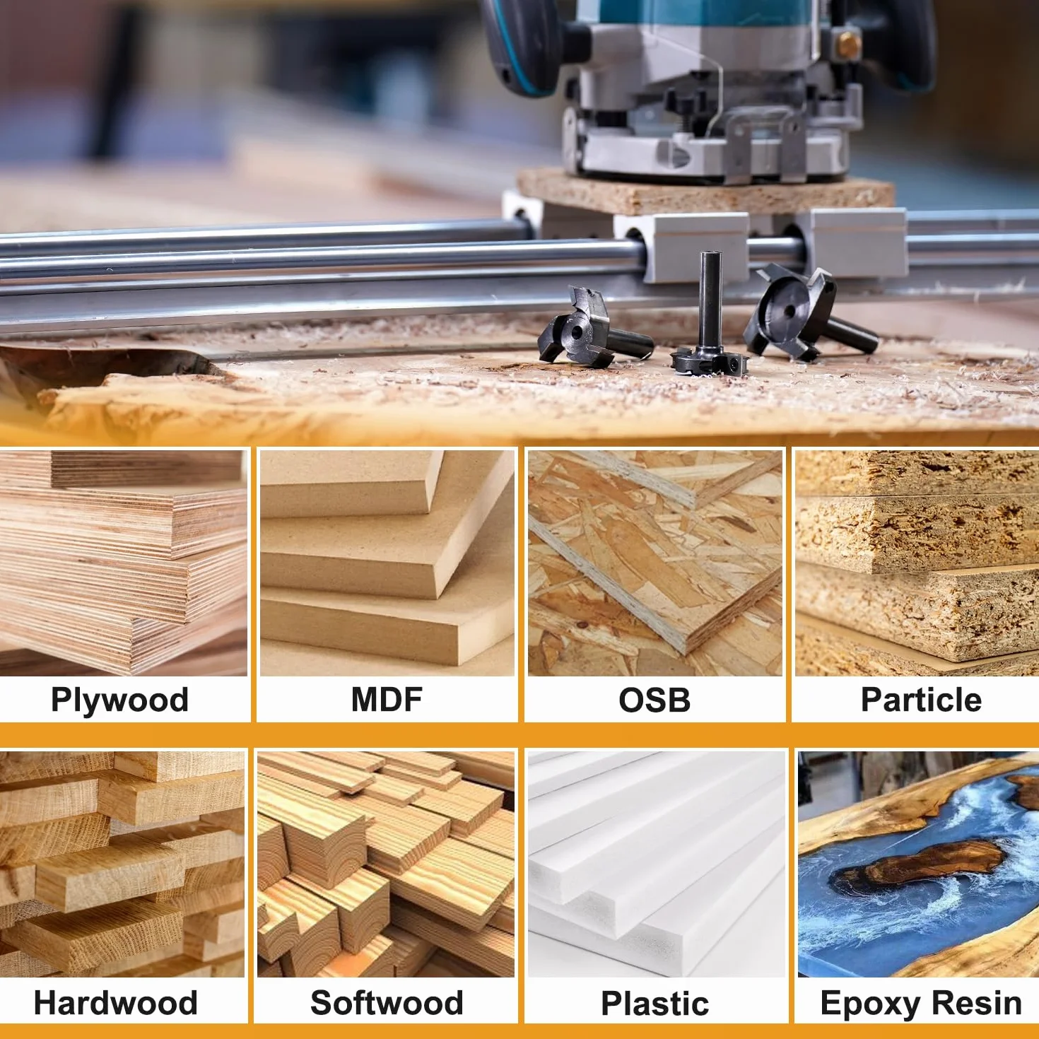SpeTool Fresa planadora de 8 mm, vástago de 35 mm de diámetro, fresa de superficie precisa con 3 cuchillas de metal duro intercambiables (10,5 mm x 10,5 mm x 2,2 mm), 3 flautas, CNC VHM, fresa