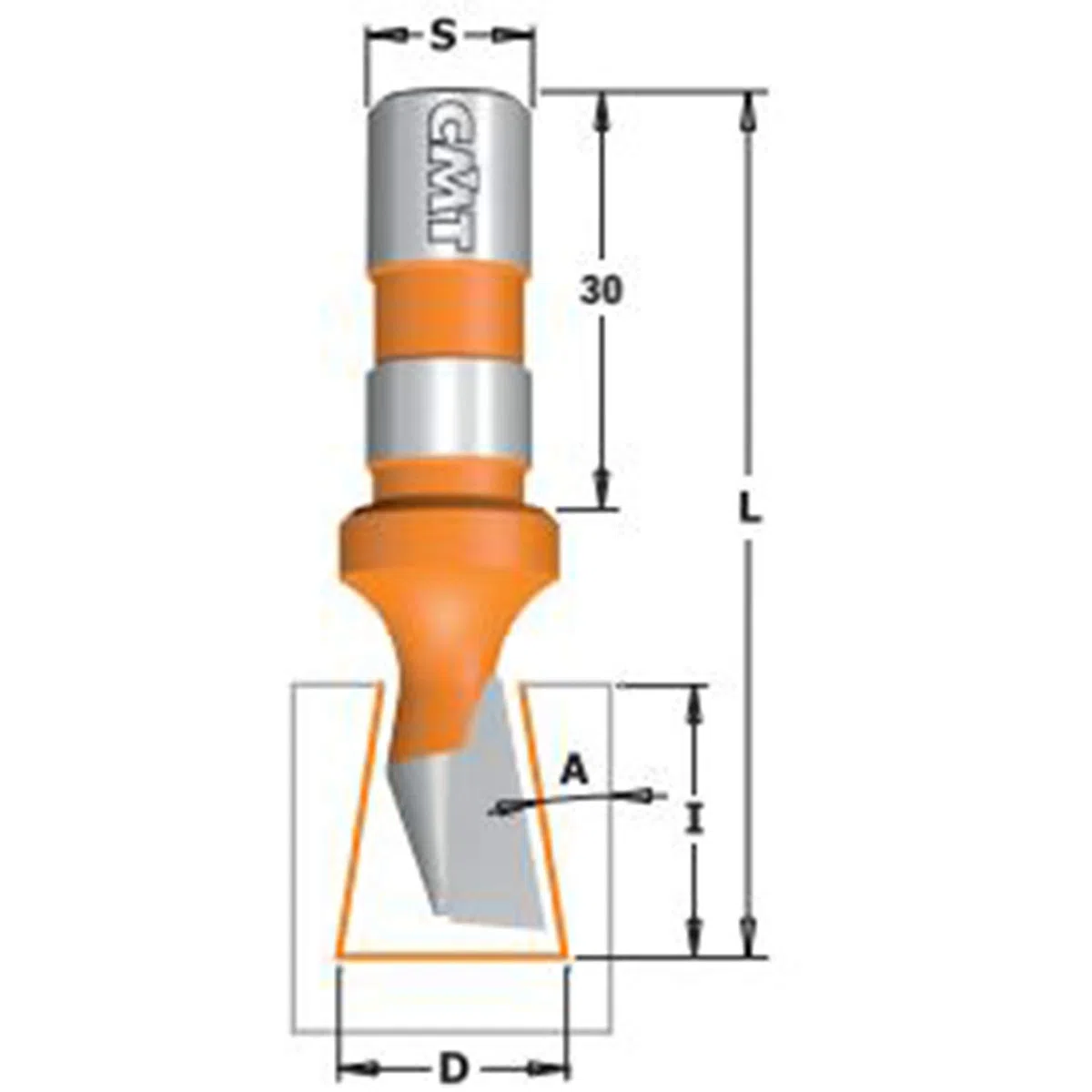 CMT Orange Tools 522.140.11 - Fresa para juntas z 1 hm d 14x18 s 12x30 dx