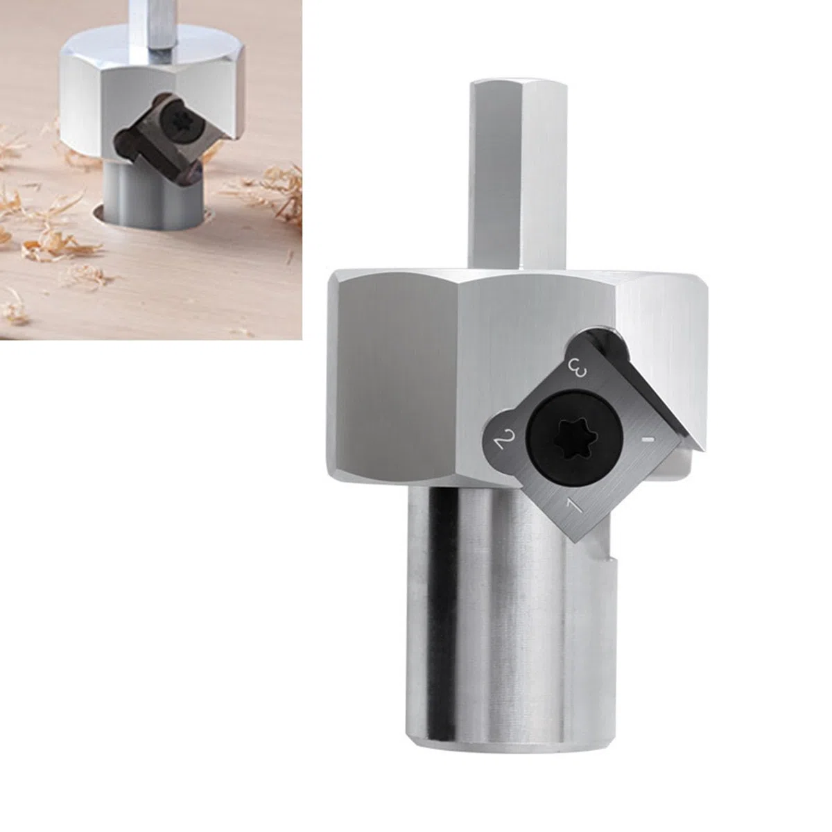 Bench Dog Hole Chaffer Reamer Tool Cutter Hex Shank para Workbench, para Mesa de Trabajo, Reamers de Manos