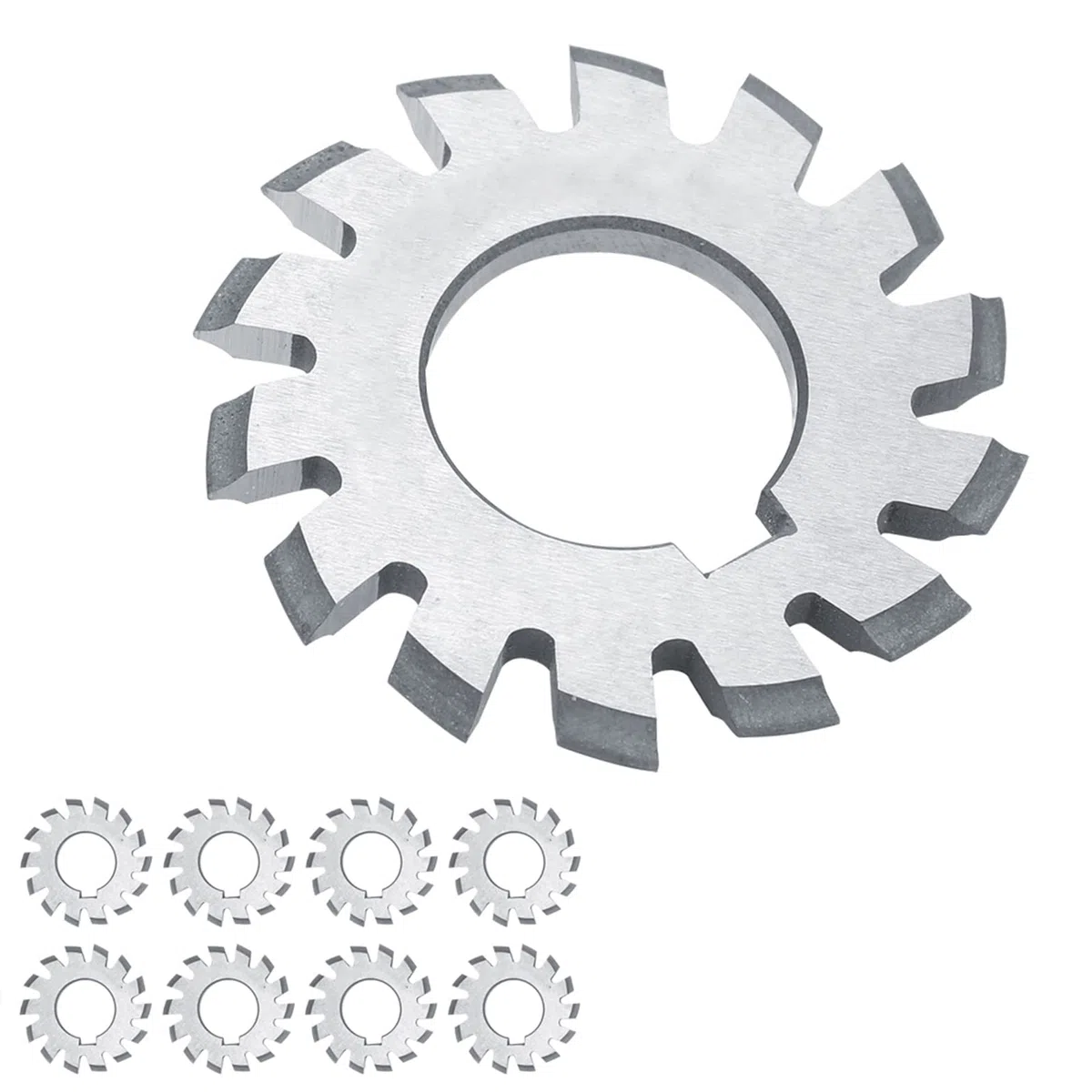 8Pcs Cortador Espiral De La Fresadora del Engranaje 1-8 Cortadores de Engranajes Involucionados Para Fresadora Acero de Alta Velocidad En Forma de Disco 20 ° Ángulo de Presión M1