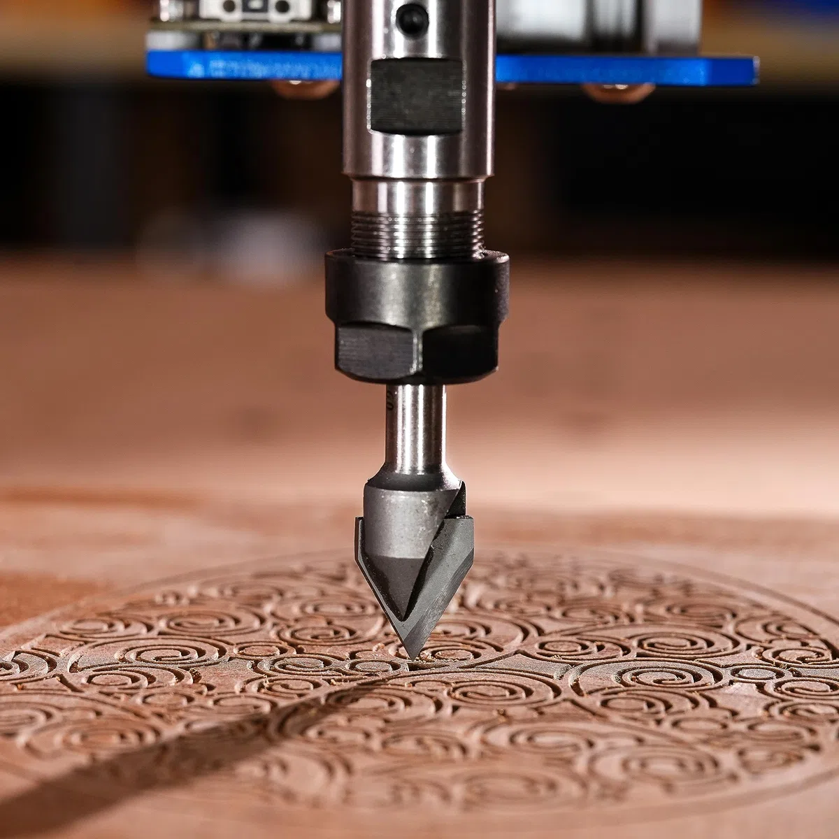 SpeTool Fresa de Chaflán Fresa para Madera 6mm Fresa de Ranura en V Fresa Grabado 90 Grados 2 Filos Carburo Sólido de Tungsteno con TiAlN Revestimiento Fresas de V para CNC para Grabar Chaflanes