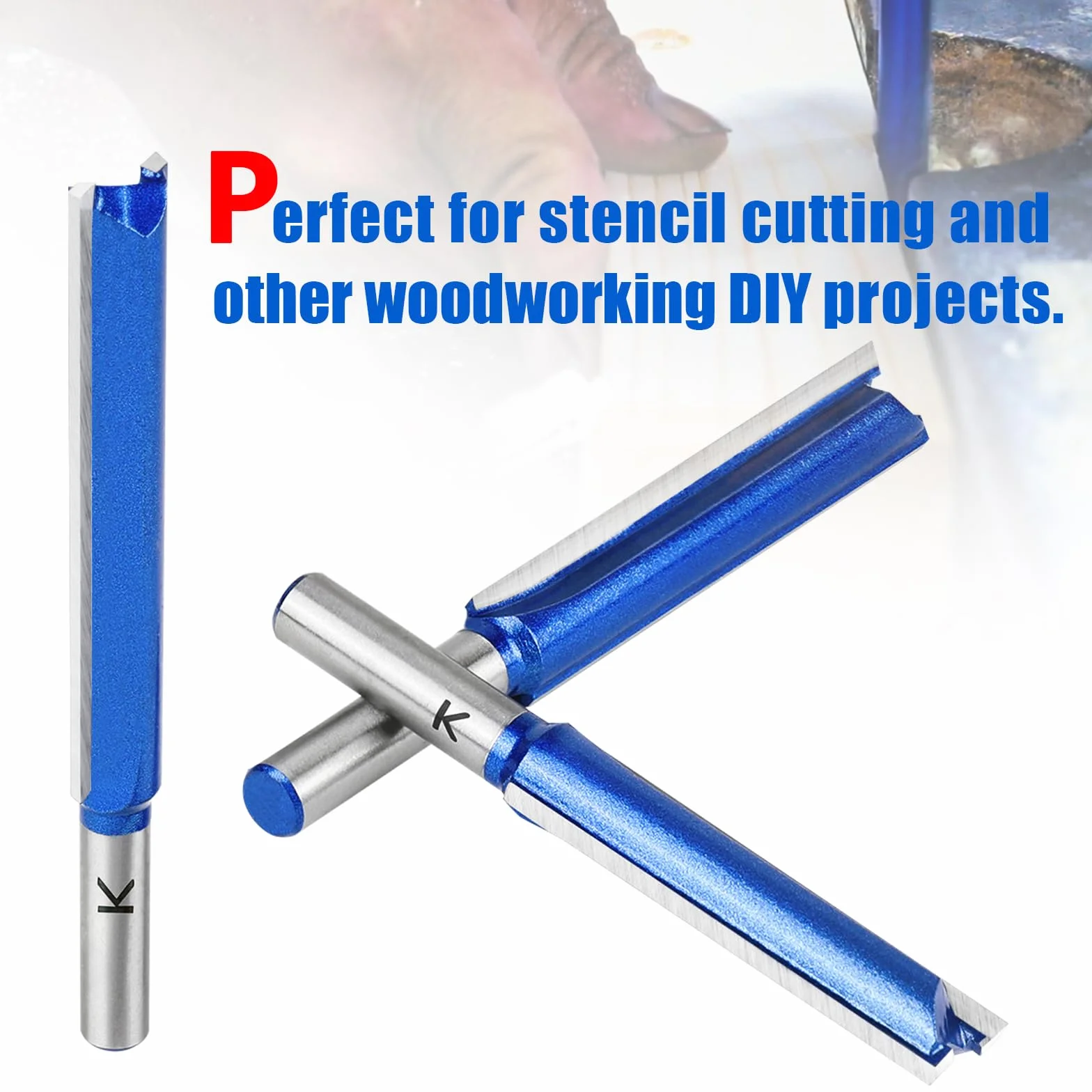 1 fresa recta para fresadora de 8 mm, fresa de ranura extralarga para madera, longitud de trabajo extra larga, 50 mm