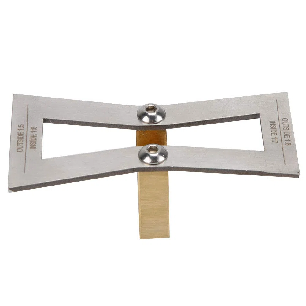 Herramienta de Cola de Milano, Regla de Cola de Milano Calibre de Cola de Milano de Acero Inoxidable Preciso para Empalmes de Placas para Conexión Rectangular para Reparación de Grietas(Sin escala)