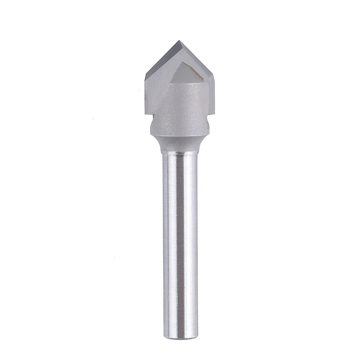 SpeTool Fresa de Chaflán Fresa para Madera 6mm Fresa de Ranura en V Fresa Grabado 90 Grados 2 Filos Carburo Sólido de Tungsteno con TiAlN Revestimiento Fresas de V para CNC para Grabar Chaflanes