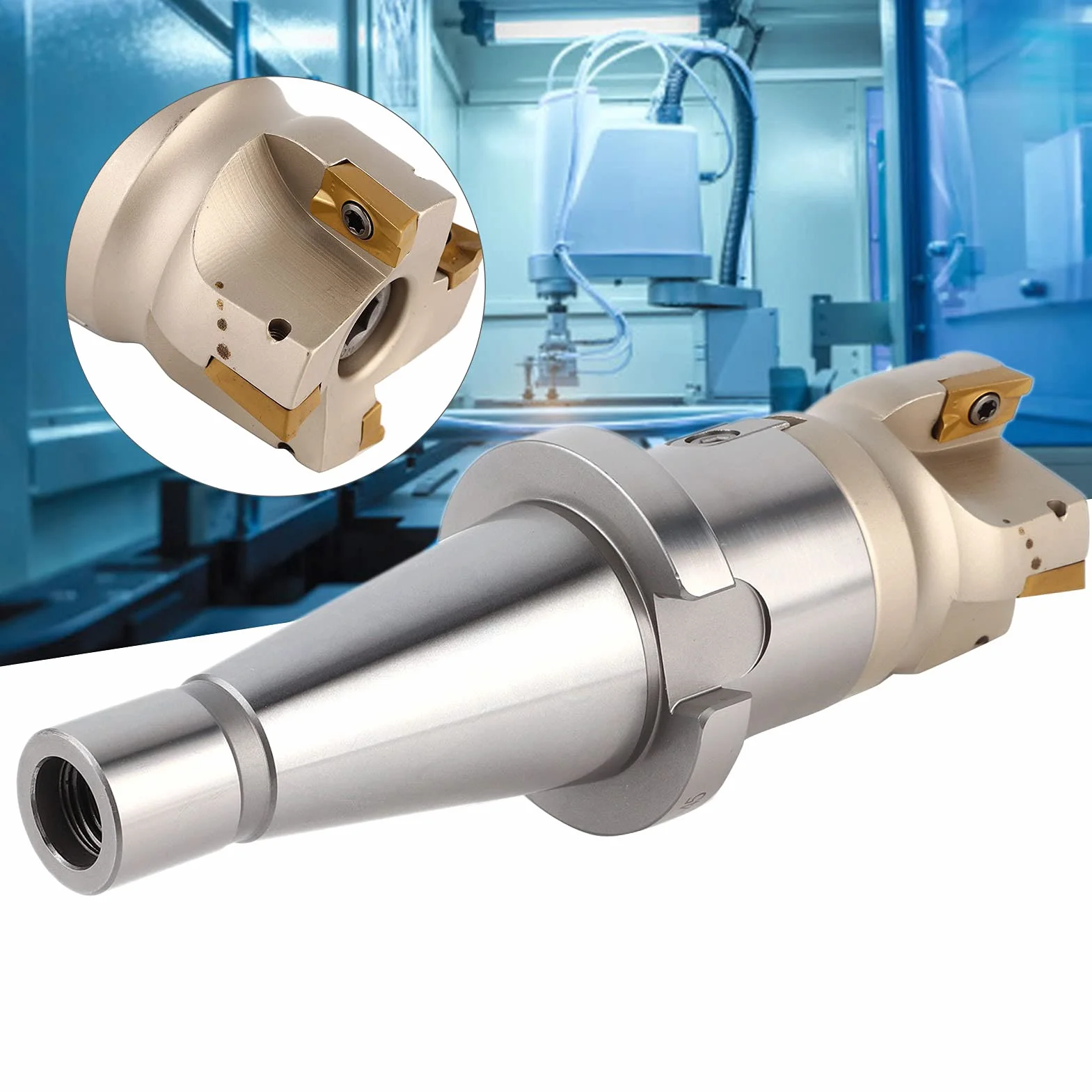 Fresa de extremo indexable NT40-FMB22 Porta mandril de boquilla BAP400R-50-22-4T Fresa de alta precisión APMT1604 Plaquitas de carburo para fresadoras(#1)