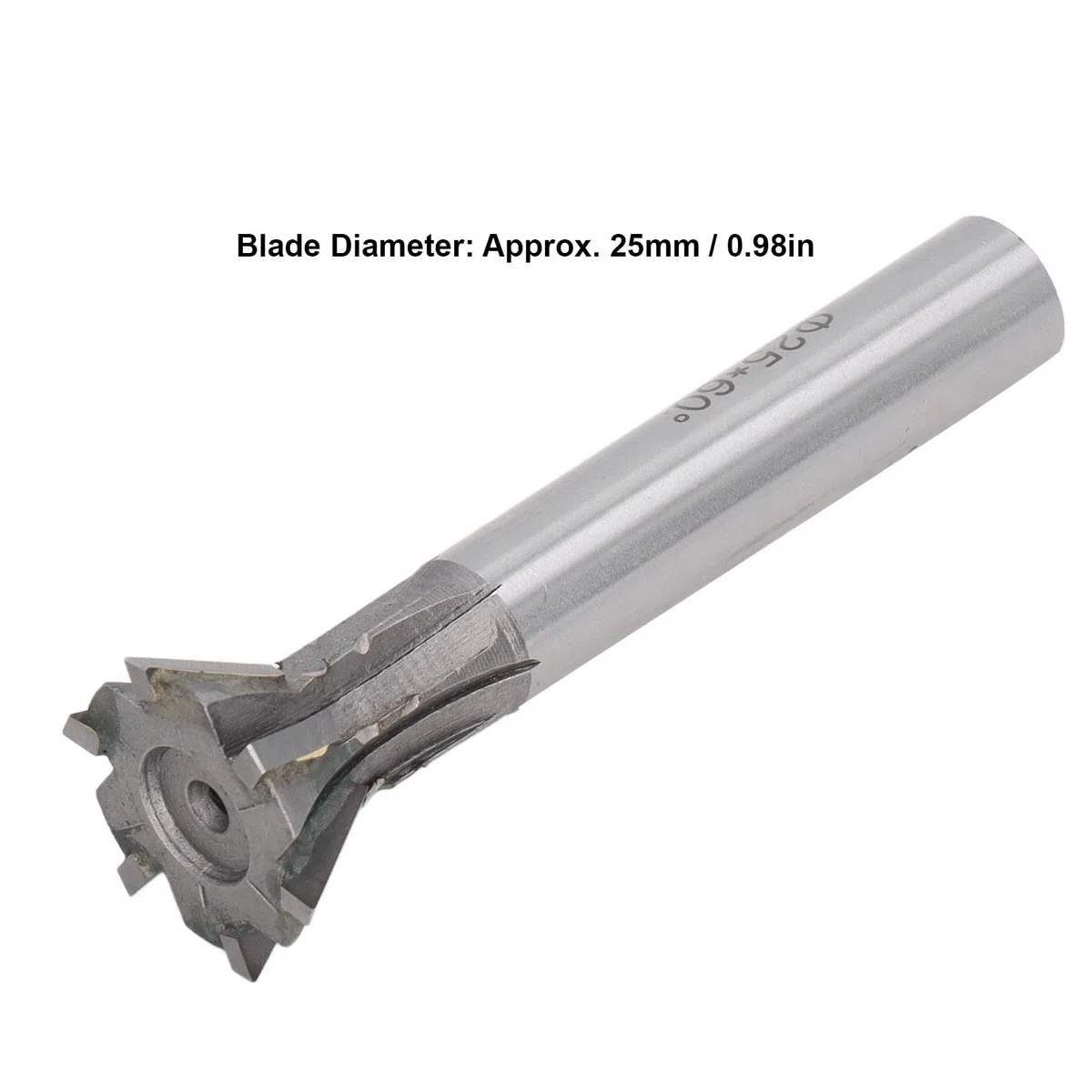 Fresa, 25 mm de diámetro 6 flautas Vástago recto de cola de milano para torno Fresa de procesamiento de metal de carburo cementado