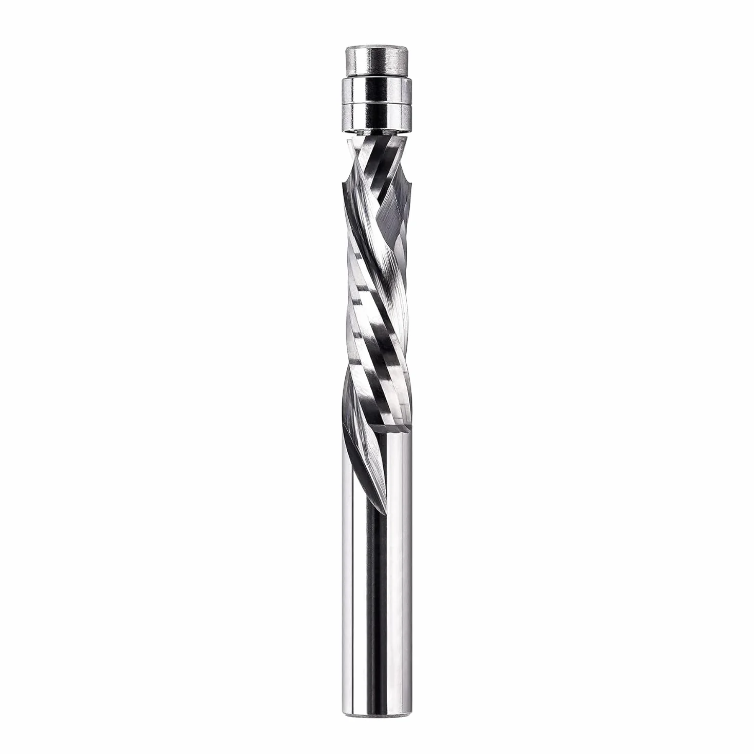 SpeTool Up&Down Fresa Copiadora Compresión 8 mm de Diámetro del Vástago 32 mm de Longitud de Corte Fresas de Enrasar Doble Rodamiento de Bolas Ranura en Fresa a Ras Espiral Fresa para Madera