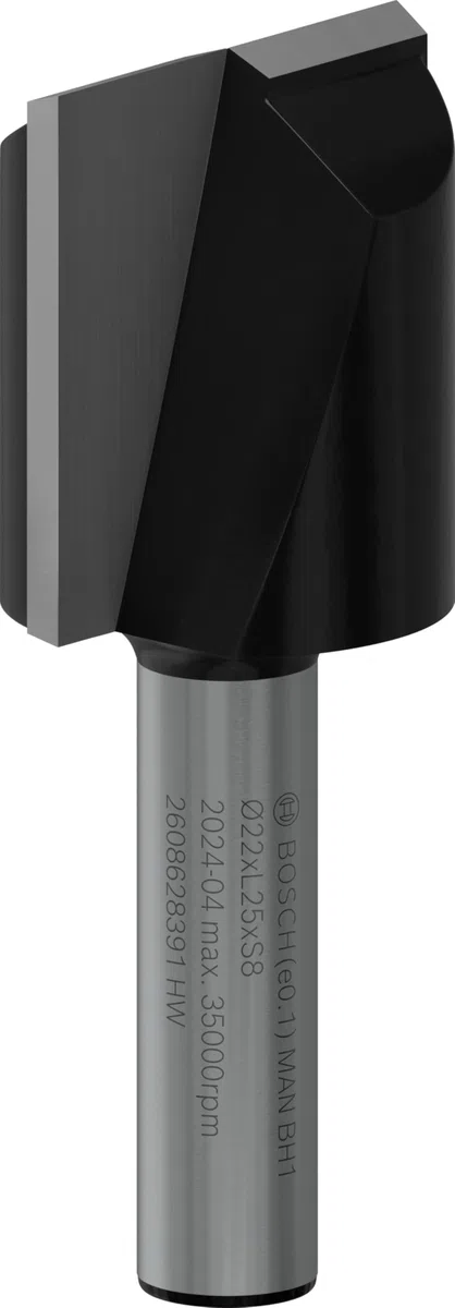 Bosch 2 608 628 391 - Fresas de ranurar - 8 mm, D1 22 mm, L 25 mm, G 56 mm (pack de 1)