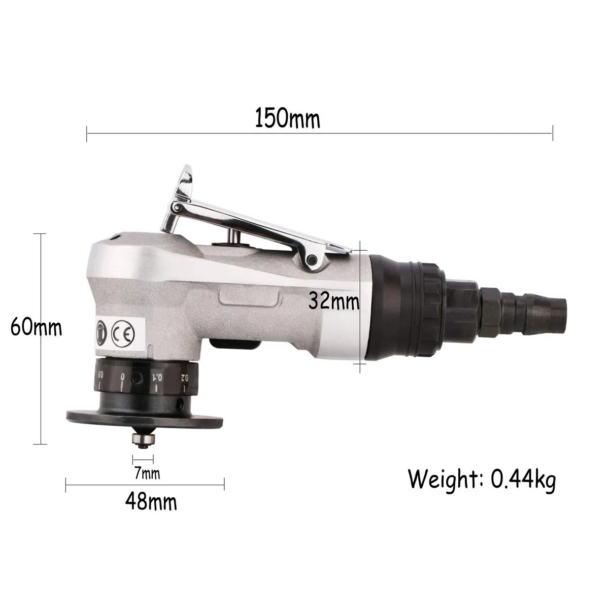 Mini máquina de corte de chaflán Aire comprimido, velocidad de ralentí: 30000 rpm, capacidad de chaflán: C0.1-C1.5, profundidad ajustable: 0.1 mm-0.9 mm, para borde recto/circular