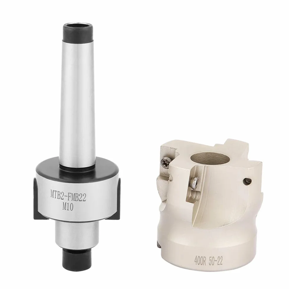 Molino De Planear Mt2-Fmb22 Soporte De Molino De Planear + Cortador De Fresado De Extremo De Espuma Cnc 400r-50-22 + 10 Piezas De Carburo Apmt1604