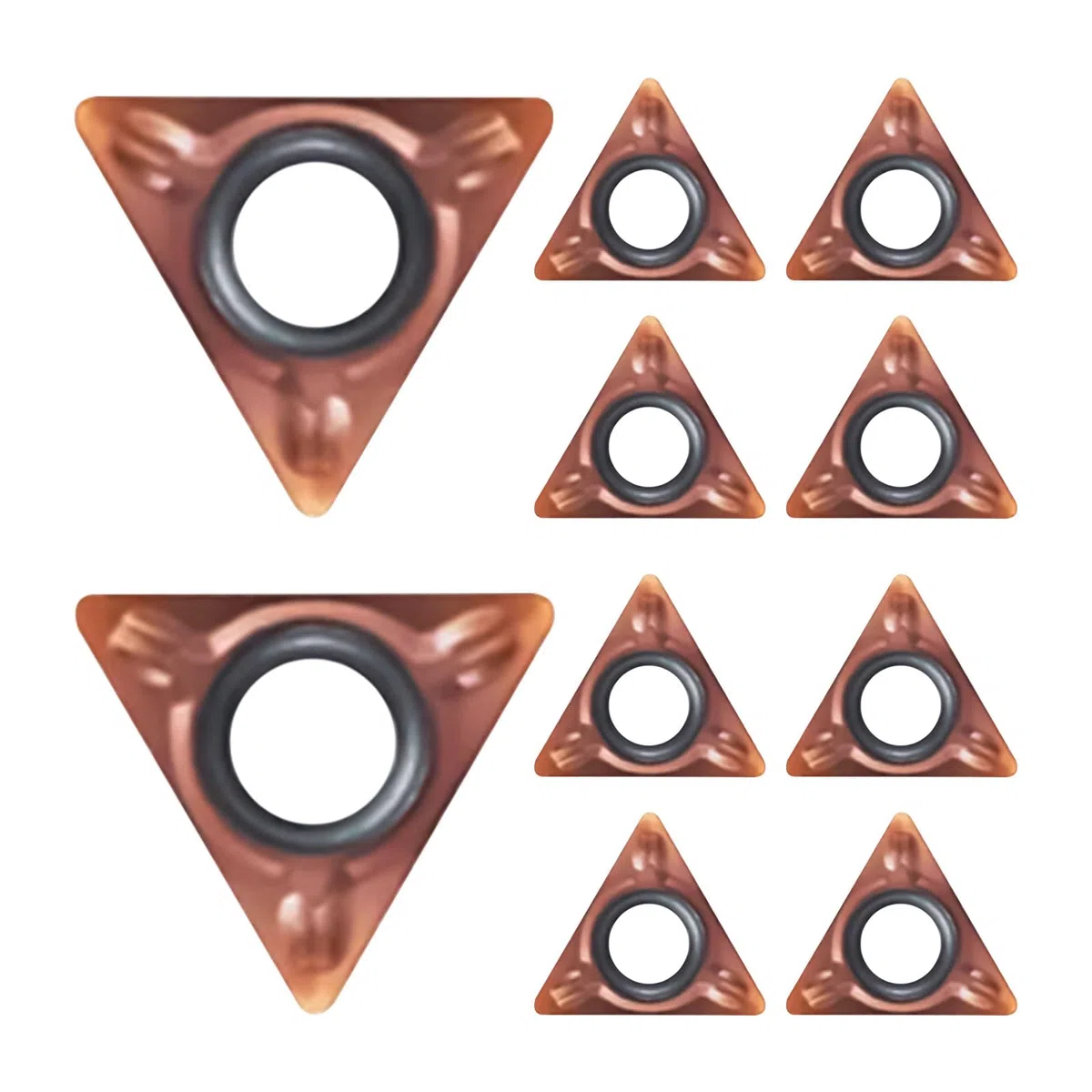 10 cabezales de corte triangulares para máquina de biselado neumático, ángulo C/R de alta precisión para mini máquina de biselado neumático biselado (ángulo C x 10)