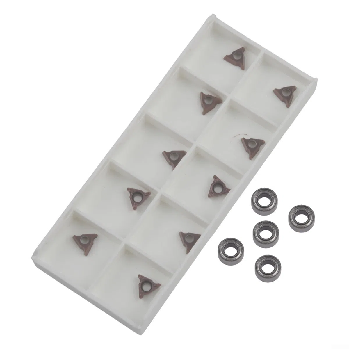 Juego de repuesto de cabezal de corte triangular para mini máquinas de biselado neumáticas con cuchillas de acero de tungsteno y rodamientos adicionales