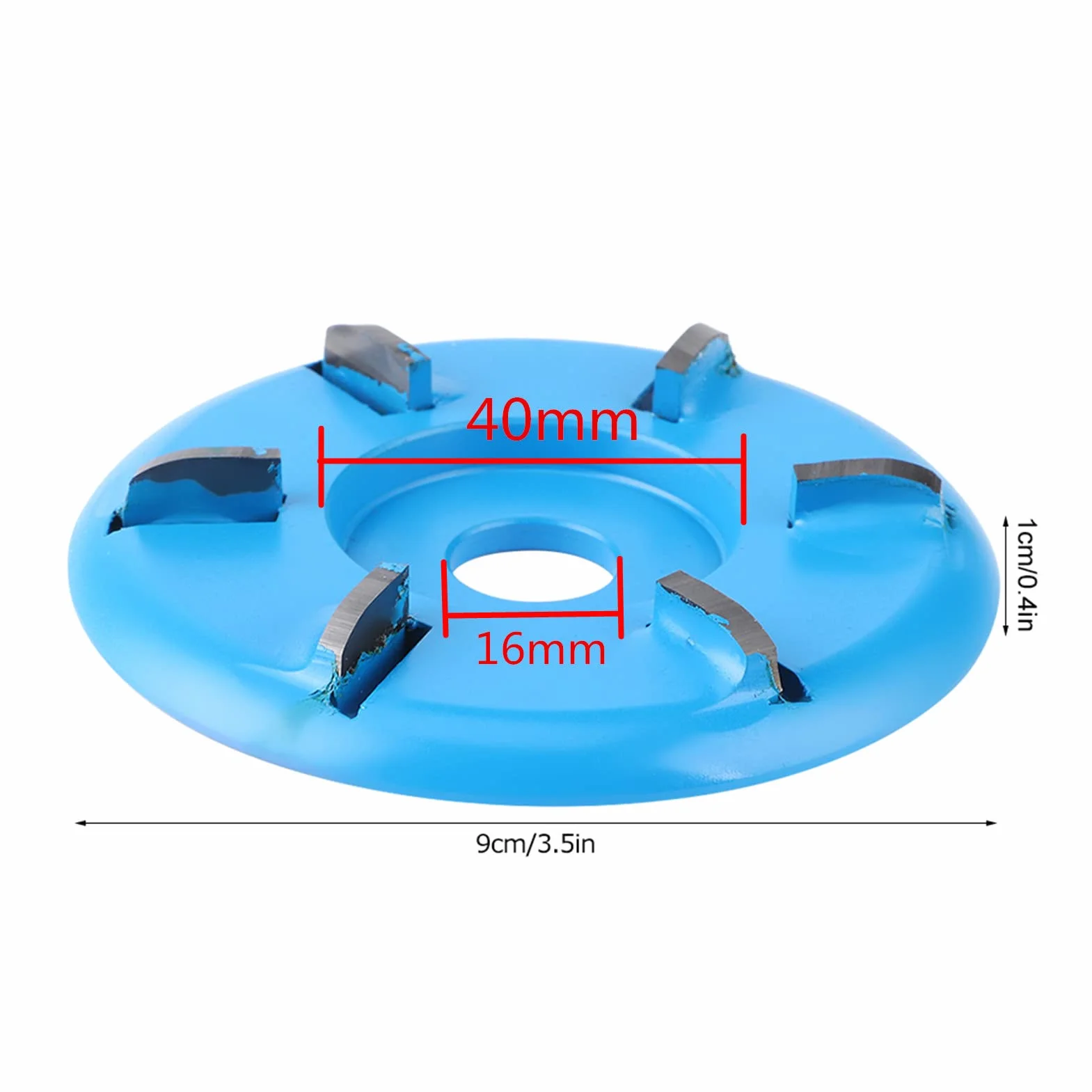 Fdit Seis Dientes Talla de Madera Disco Fresa Fresa Disco carpintería Placa de té Herramienta de Talla Pala de carpintería Pala Talla de Madera Mesa de té