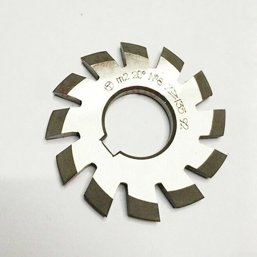 Besttoolifes Fresa de engranajes HSS, módulo 2 diámetro 22 mm 20 grados #1-8 HSS Involute Gear Fresa
