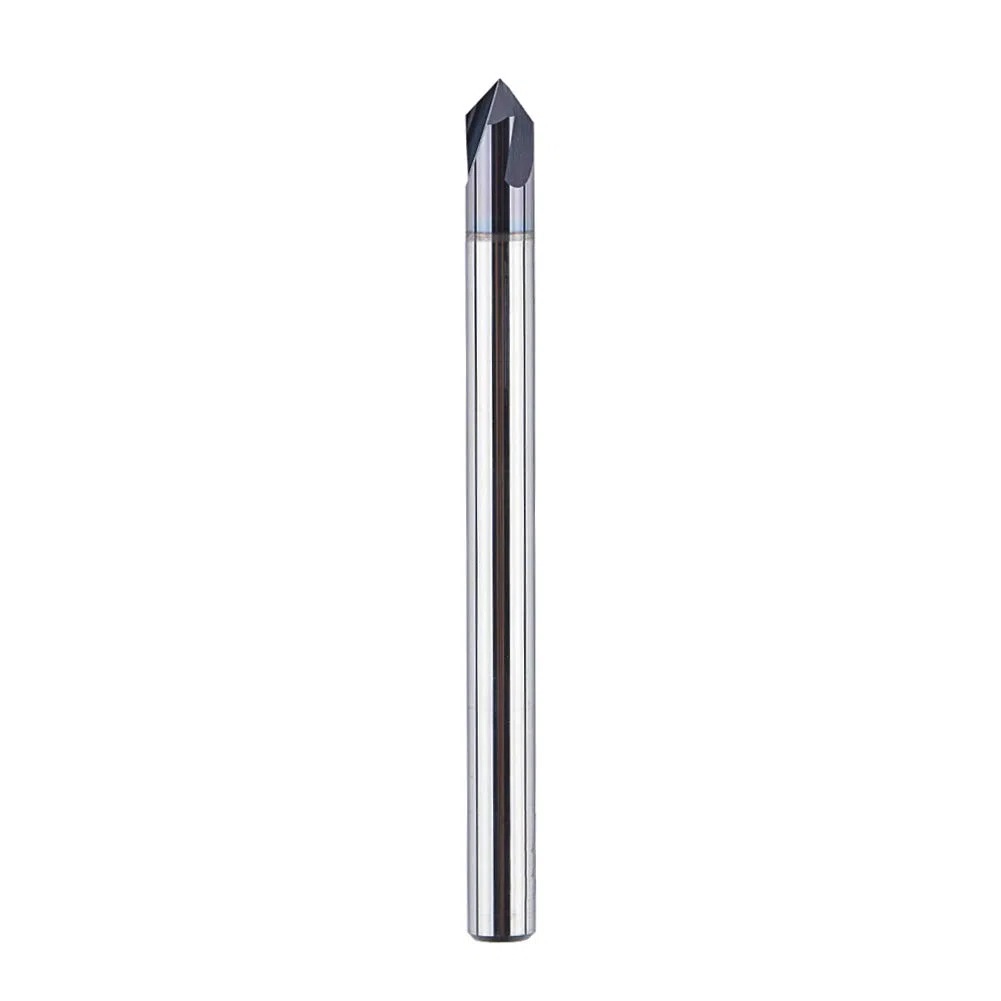 SpeTool Fresa Grabado Fresa para Madera 4mm Fresa 90 Grados Fresa Chaflan Fresa de Ranura en V 3 Filos Carburo Sólido de Tungsteno con TiAlN Revestimiento Fresas de V para CNC para Chaflanes Grabar