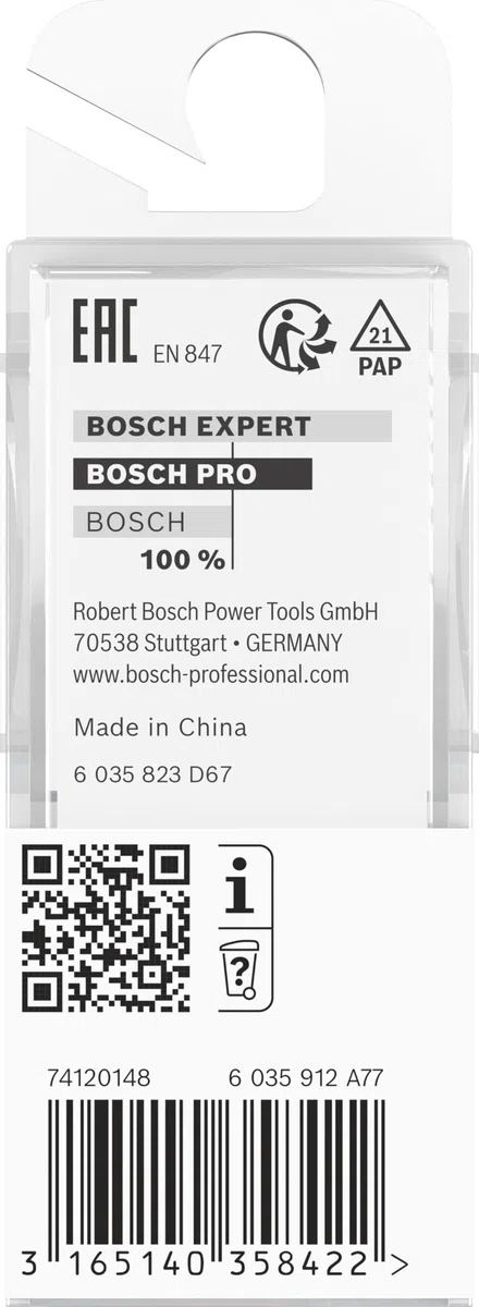 Bosch 2 608 628 381 - Fresas de ranurar - 8 mm, D1 8 mm, L 20 mm, G 51 mm (pack de 1)