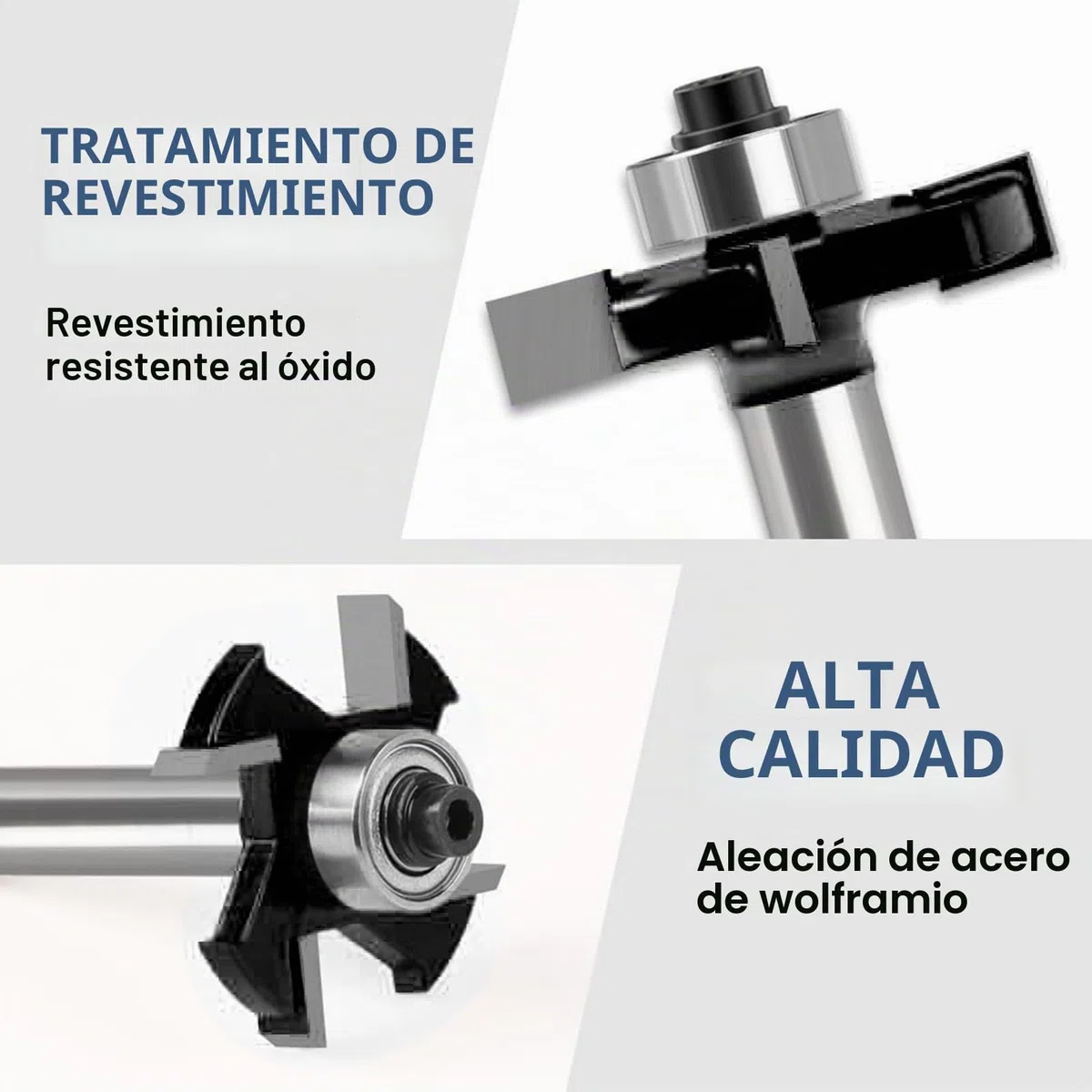 Juego de 4 fresas para trituradora de disco para trituradora de molino de 8 mm, 2 mm, 3 mm, 4 mm, 5 mm, con rodamientos de bolas, herramientas para carpintería, fresa para cortar madera