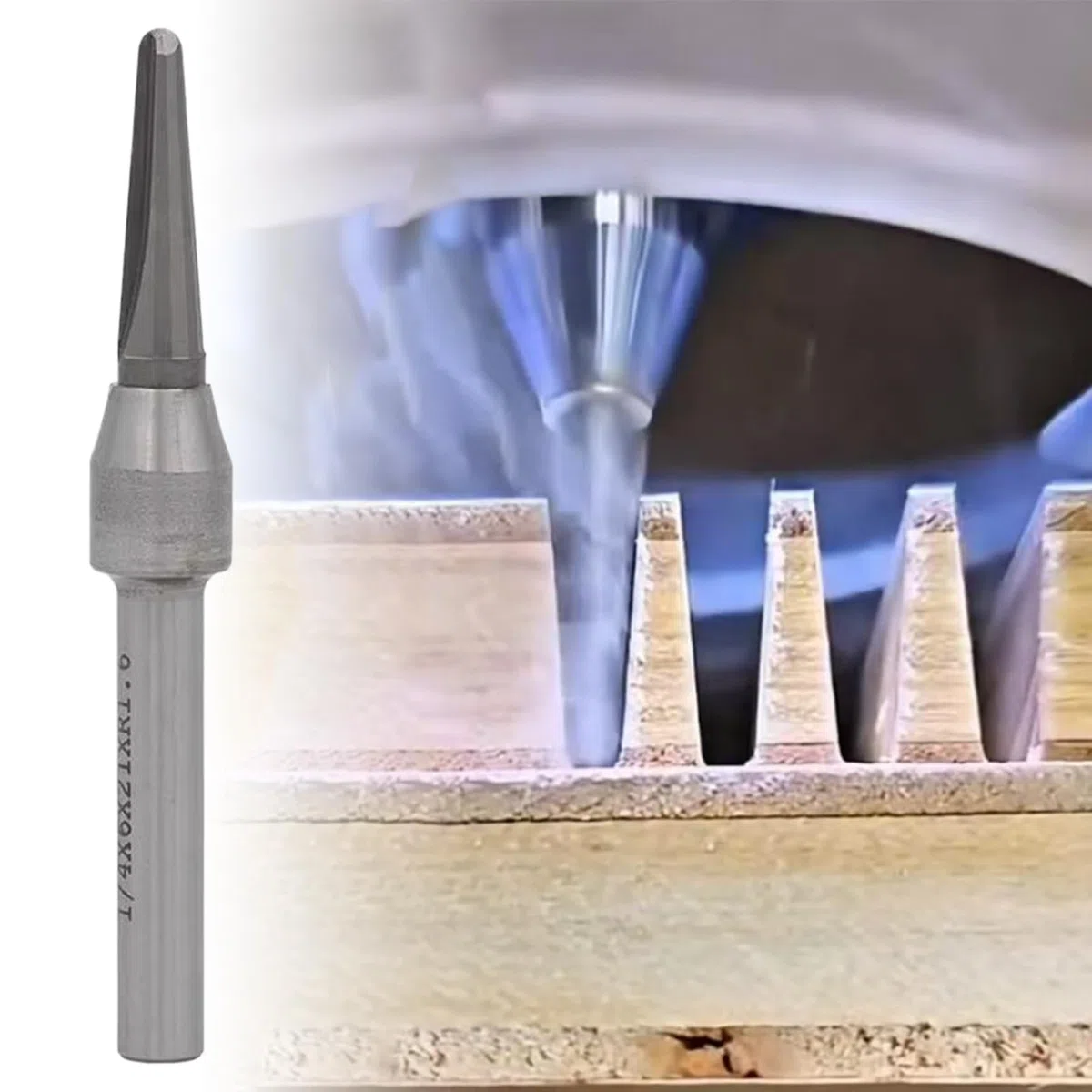 Fresas para Router de Madera,Alta Velocidad 12.7 Mm Y 6.35 Mm Herramientas De Carpintero | Fresas de Corte en V para Desbastar Madera - para Carpinteria Bricolaje Taller Casa Laminados de