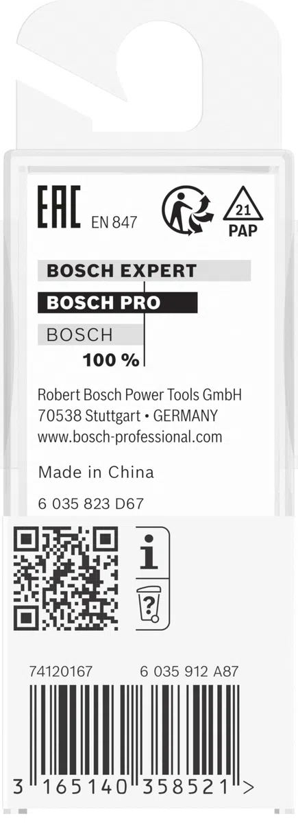 Bosch 2 608 628 391 - Fresas de ranurar - 8 mm, D1 22 mm, L 25 mm, G 56 mm (pack de 1)