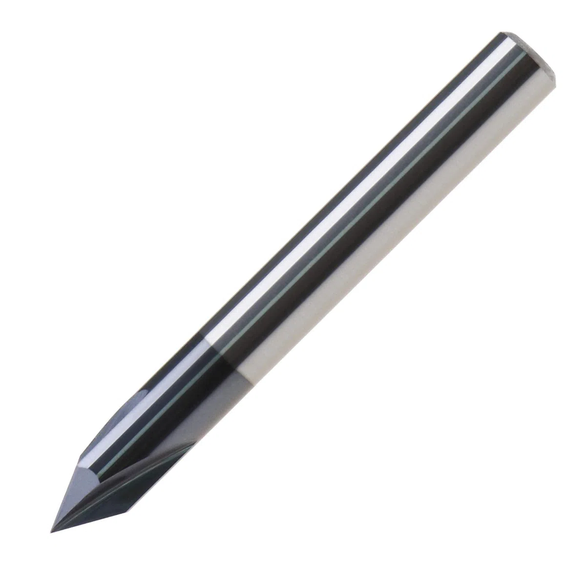 Fresa de extremo de chaflán 3 flautas 60 grados 6 mm vástago TiAlN recubierto de carburo de tungsteno sólido V ranura Router Bit para talla V Groove CNC Lettering Signs