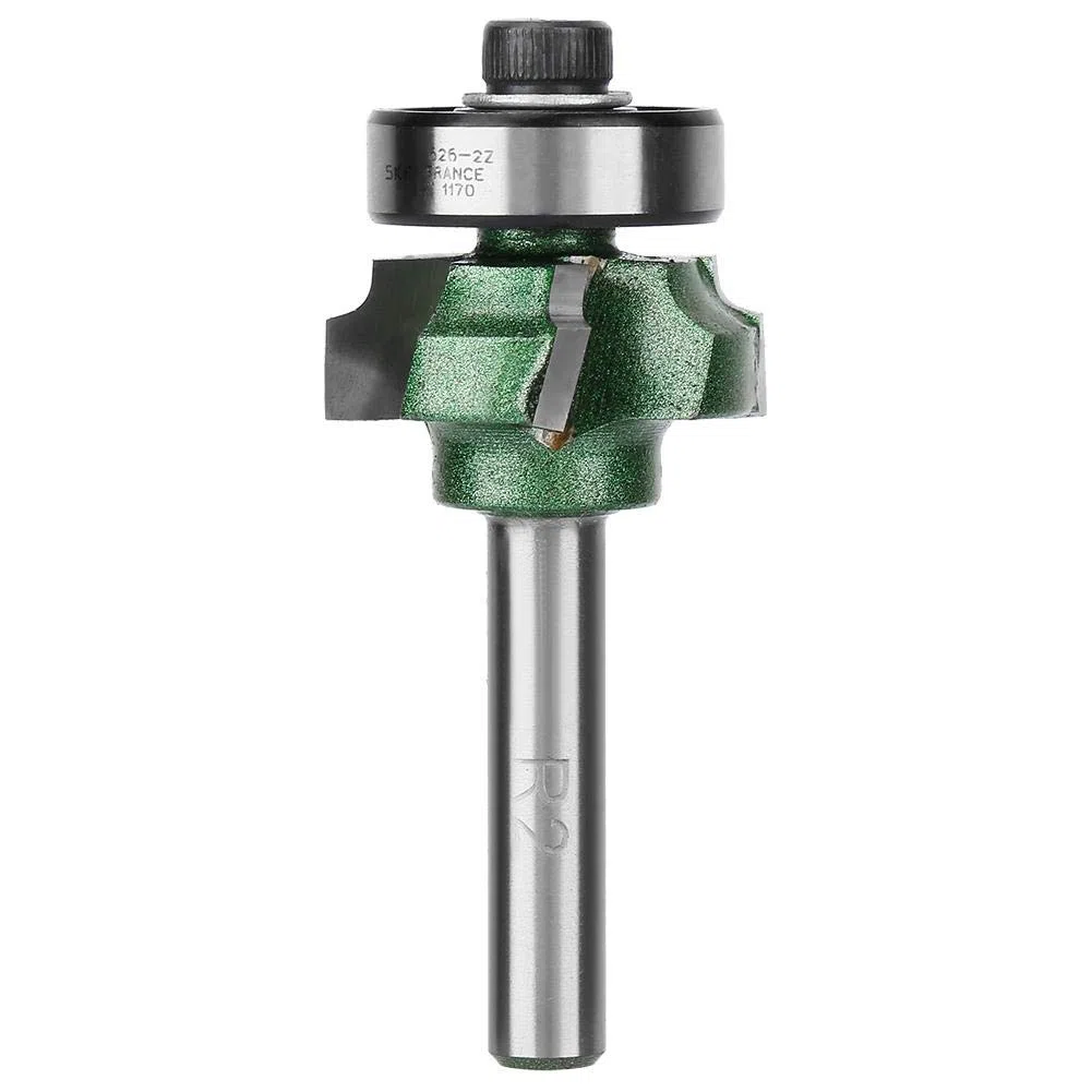 R1 / R2 / R3 Fresa para trabajar la madera 4 dientes Recorte Cortador Edge Trimmer Router Bit Tungsten Steel para recortar después del borde de la banda(1/4 * R2)