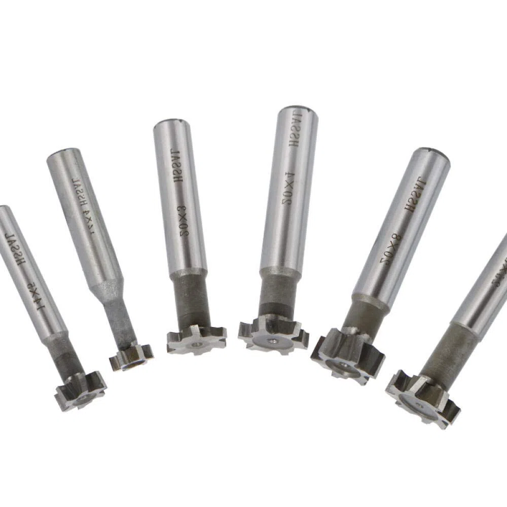 Fresa de ranura en T 10 12 14 16 20 25 30 32mm Broca de enrutador de acero de alta velocidad para herramienta de fresado de metal de dureza-32x10x16x90