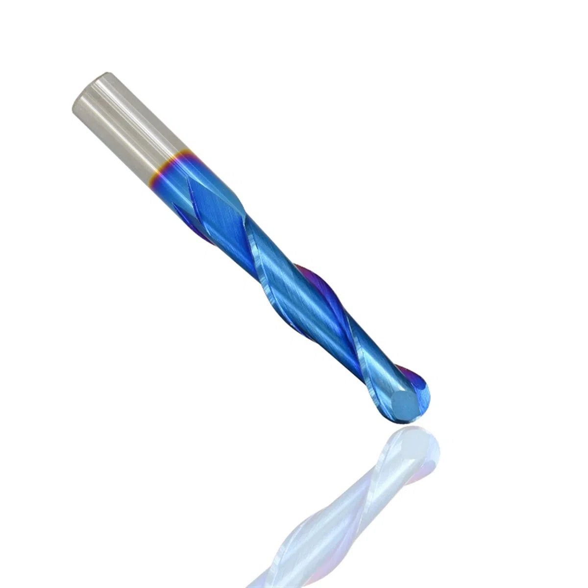Lcuihongoing-Shank Molino de Extremo de la Nariz de la Bola 4 / 6mm Shank 2 Flute CNC Router bit Nano Blue Blue Carbide Cutter Fresing, Suave Afilado (Cutting Edge Length : 6x28x50)