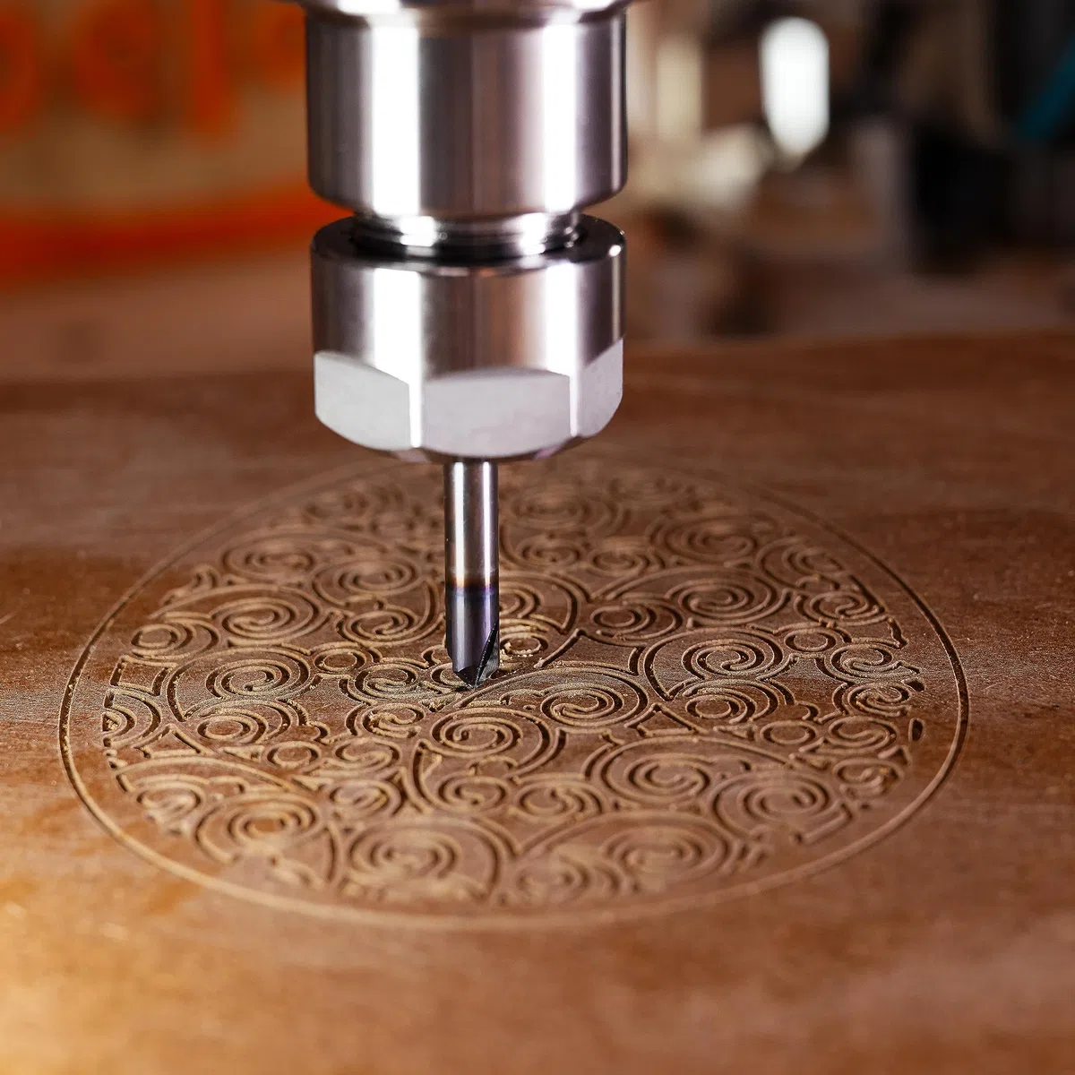 SpeTool Fresa Grabado Fresa para Madera 6mm Fresa 90 Grados Fresa Chaflan Fresas de V 3 Filos Carburo Sólido de Tungsteno con TiAlN Revestimiento para CNC Fresa de Ranura en V para Chaflanes Grabar