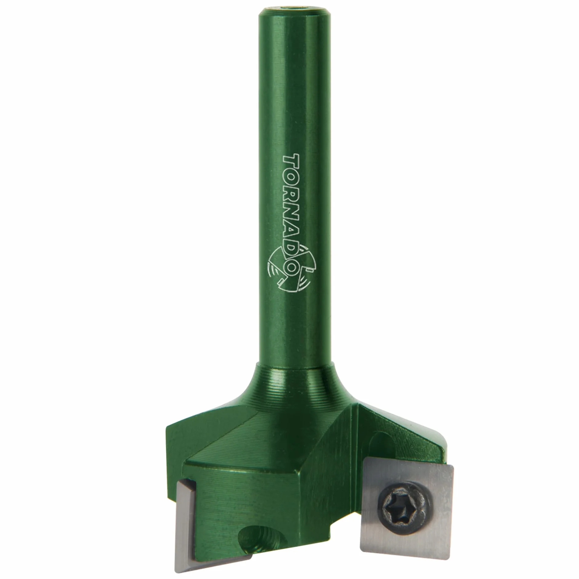Fraiser Tornado Sniper - Fresa para madera con 3 plaquitas HM radiadas intercambiables 10,5 mm, diámetro 35 mm, vástago 8 mm, para fresadora manual y CNC, ideal para planear, nivelar, bordes y ranuras