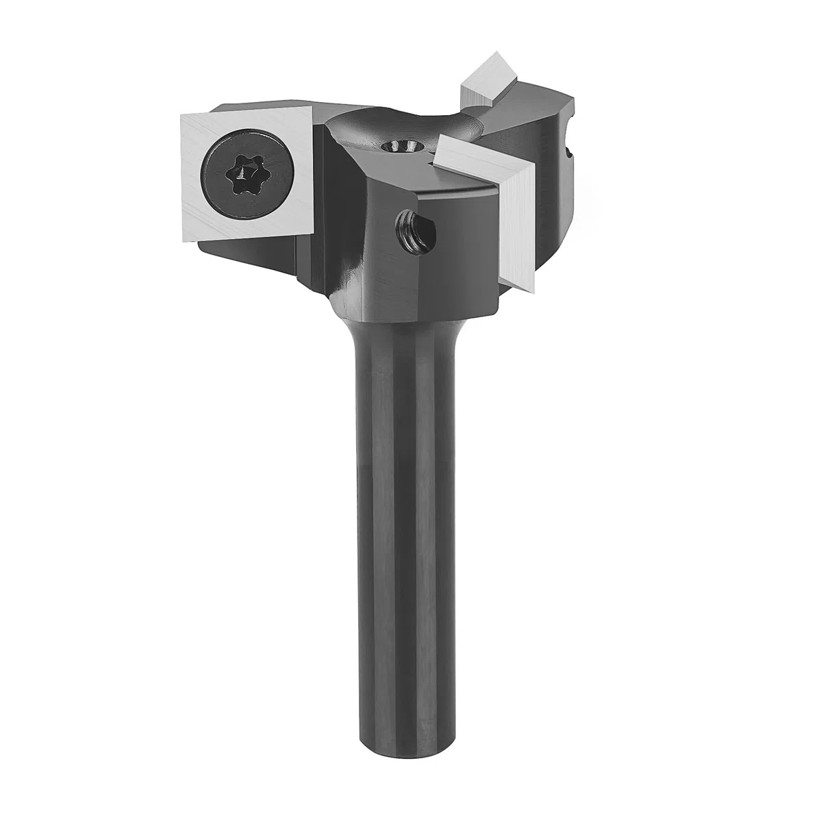 SpeTool Fresa de Superficie 8 mm Vástago 35 mm Corte 3 Insertos Carburo Tungsteno Nivelar Madera Aplanar CNC
